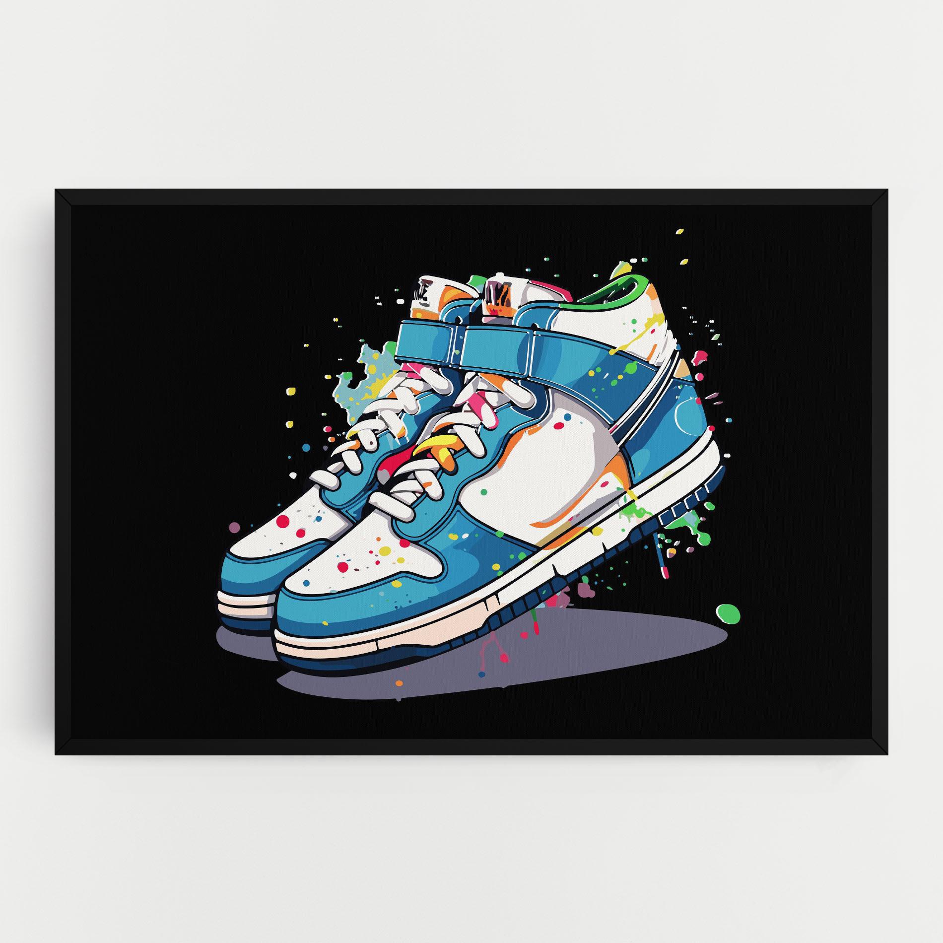 Картина на платно Shoes Splash Color mockup 0
