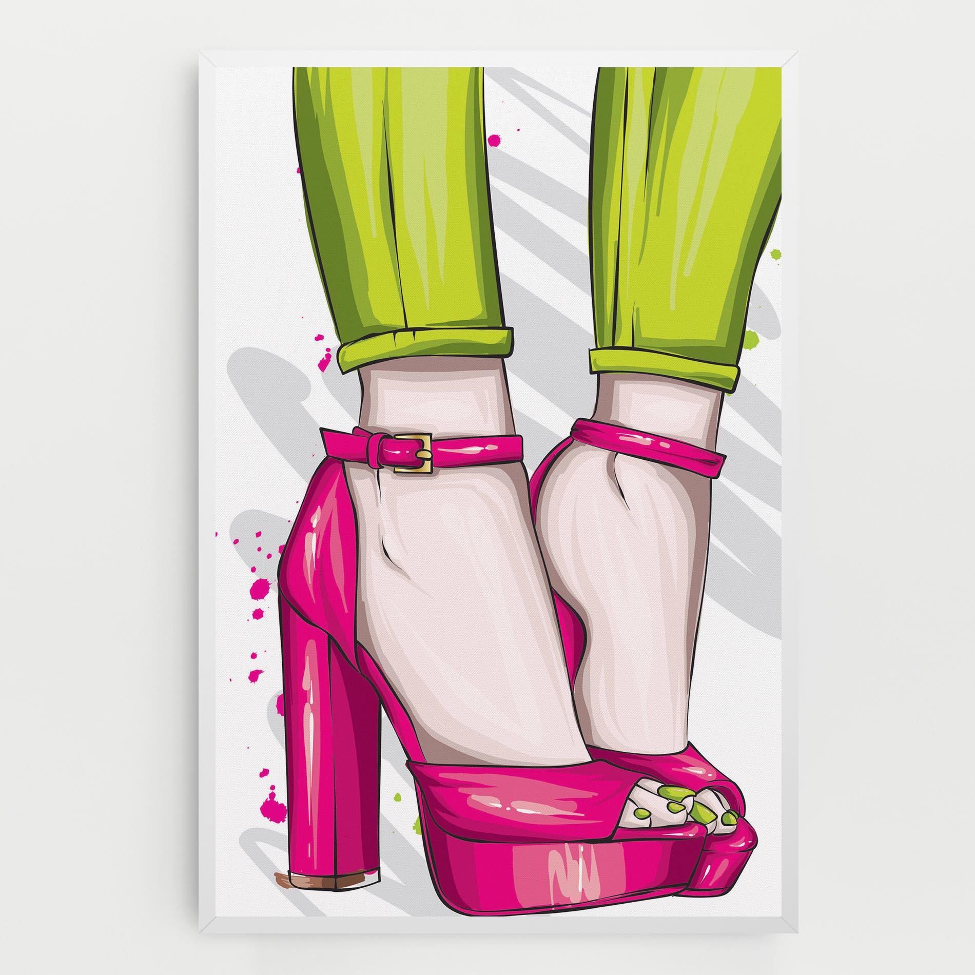 Картина на платно Green Nails mockup 0