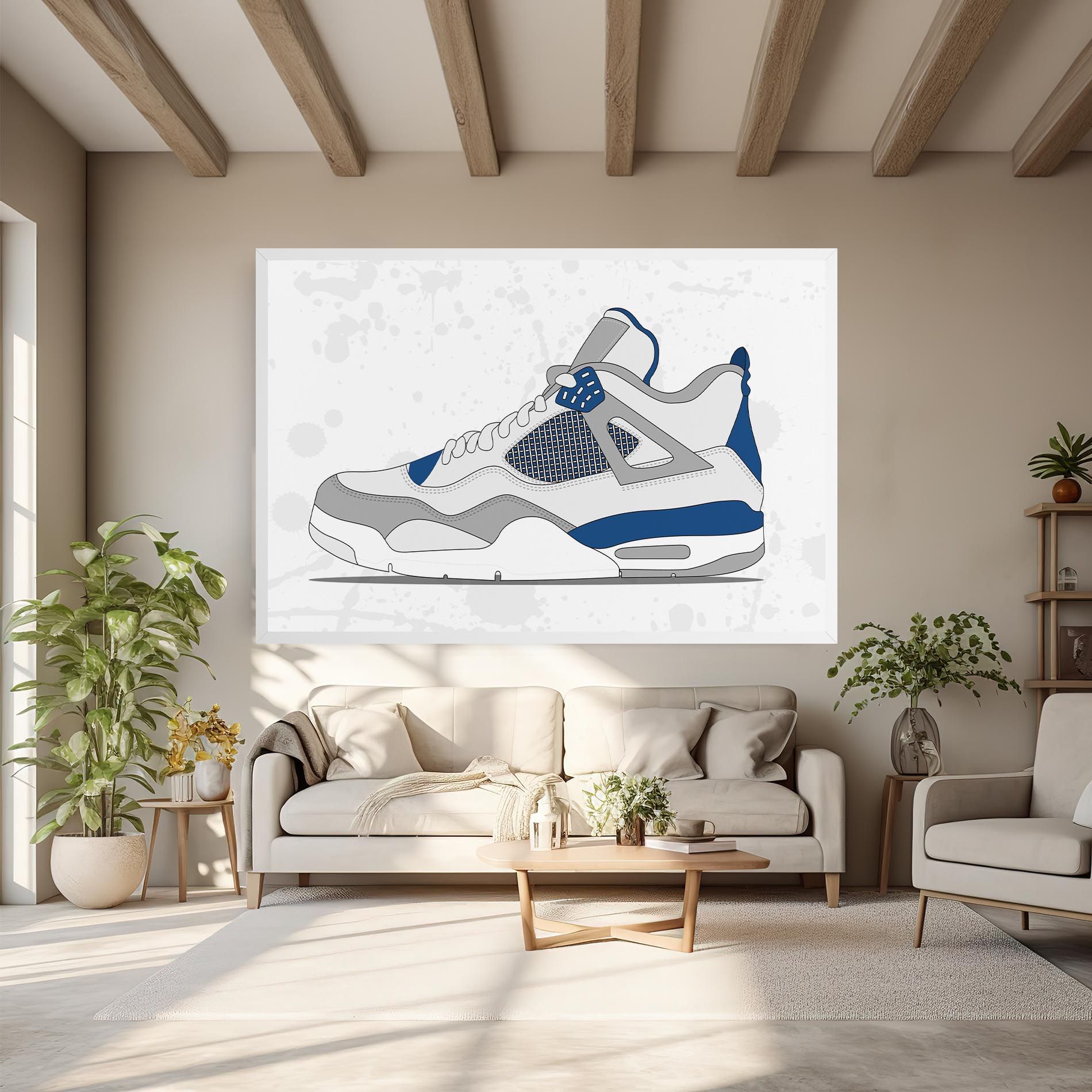 Blue Grey Sneakers mockup 6