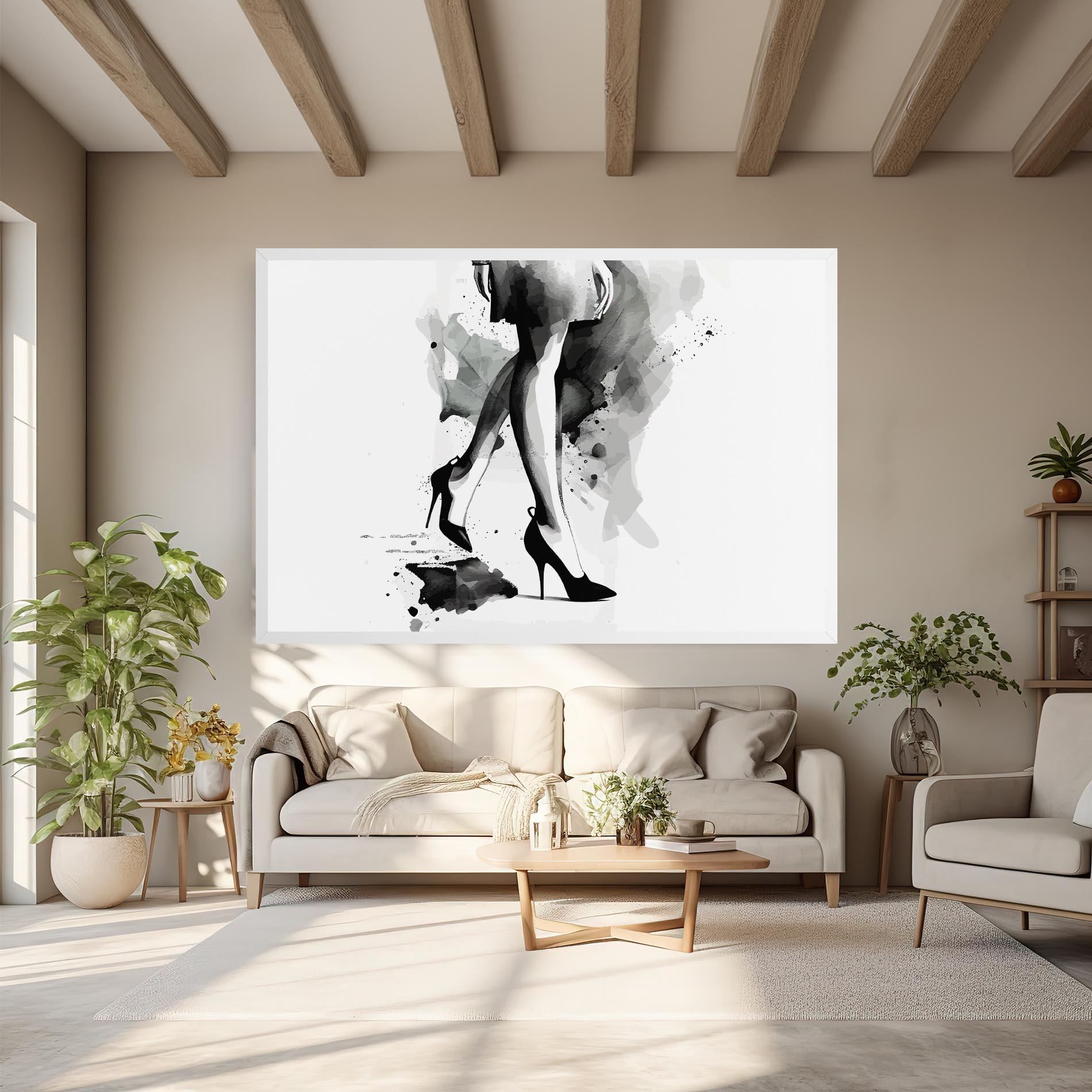 Картина на платно Watercolor Shoes mockup 6