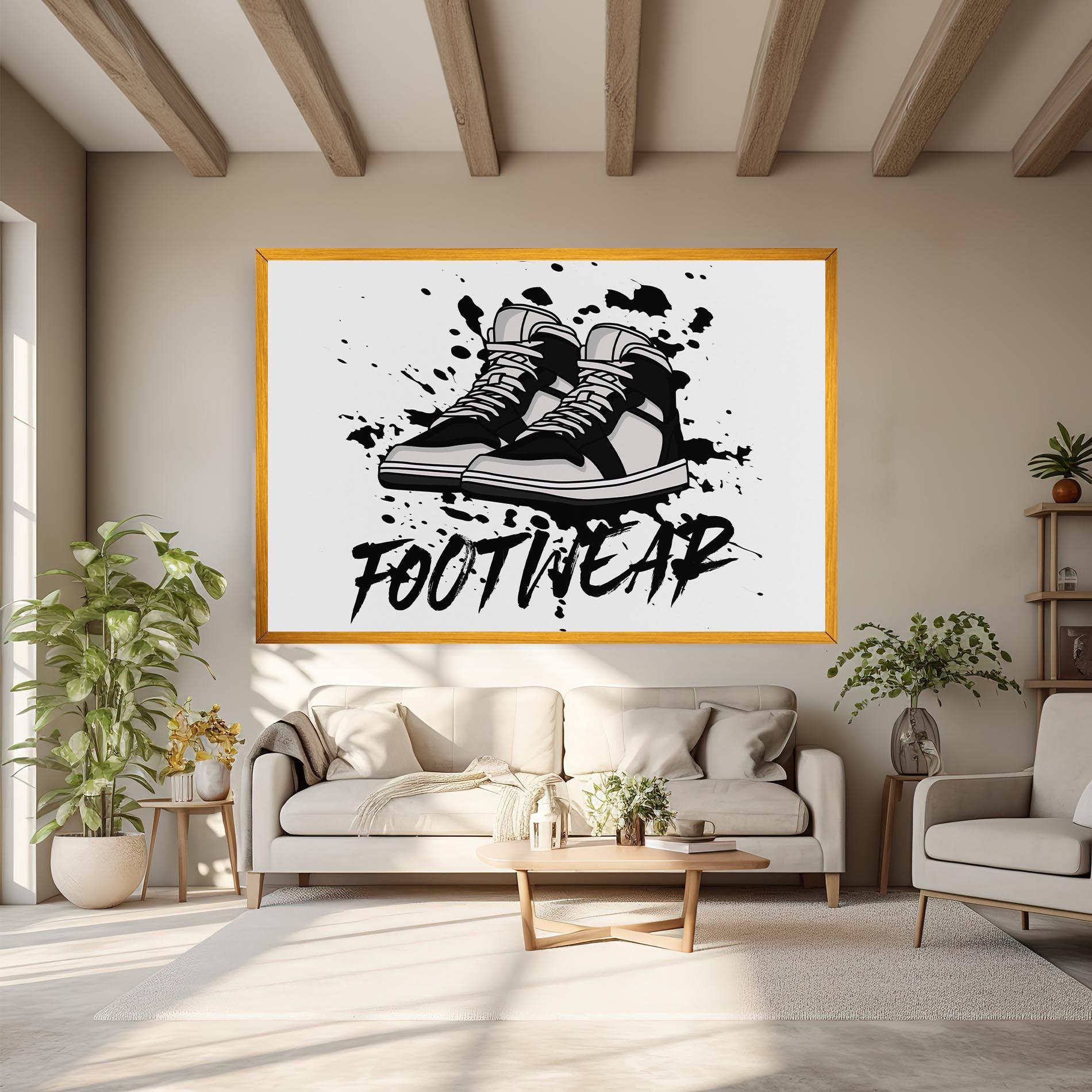 Картина на платно Black Footwear mockup 6