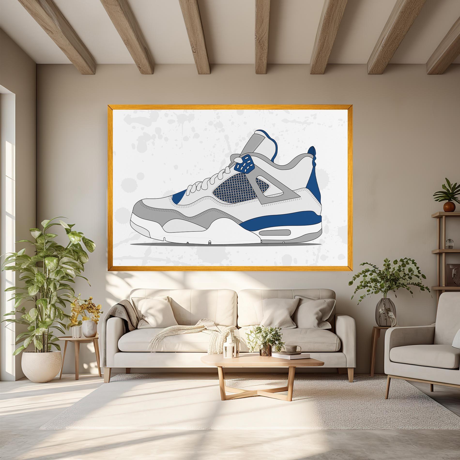 Картина на платно Blue Grey Sneakers mockup 6