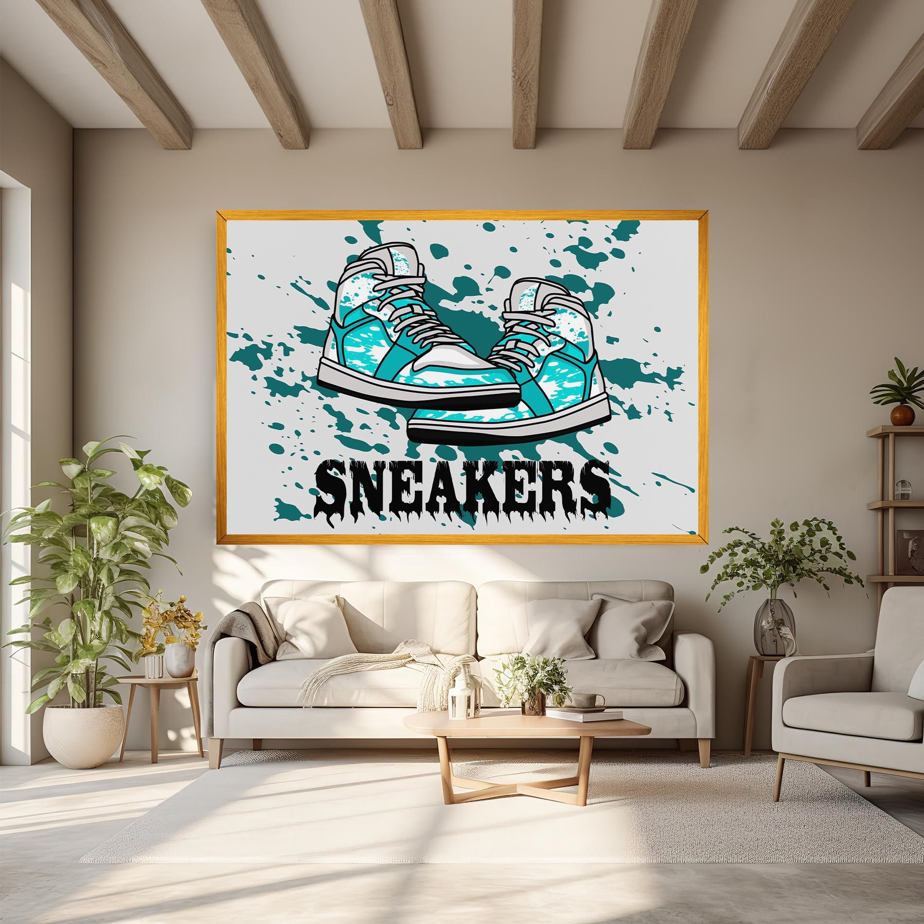 Light Blue Sneakers mockup 6