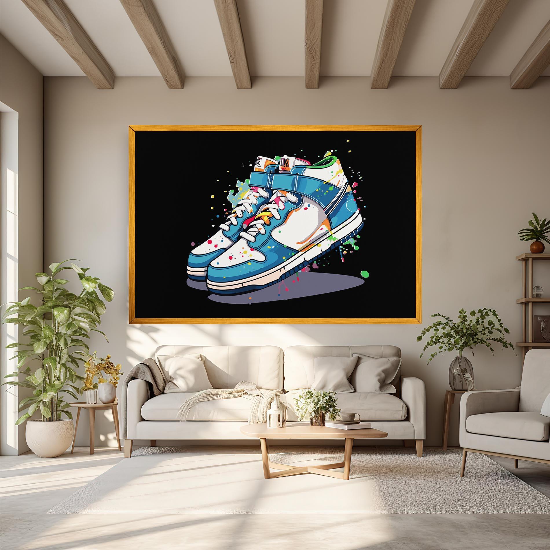 Картина на платно Shoes Splash Color mockup 6