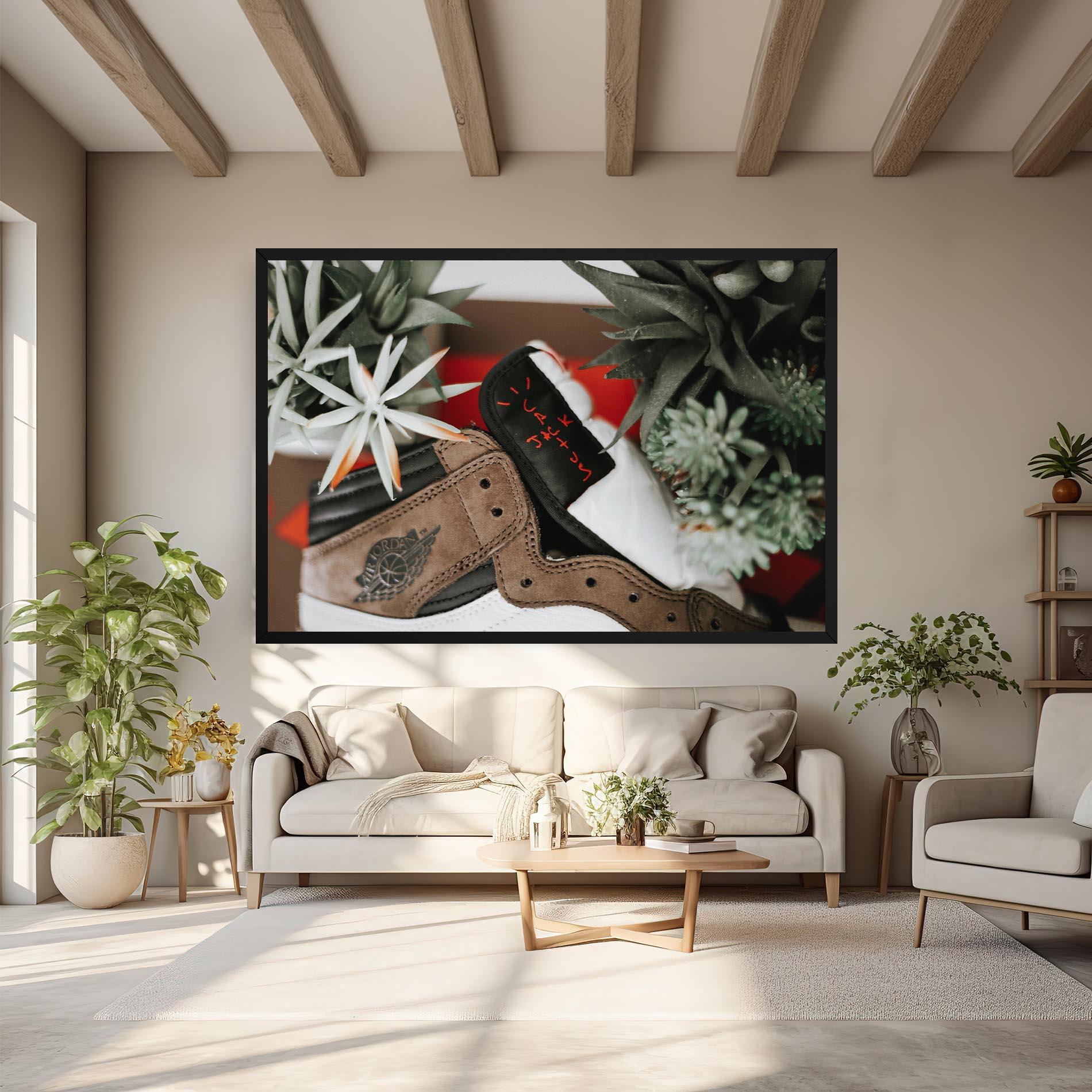 Картина на платно Brown Air Jordan mockup 6