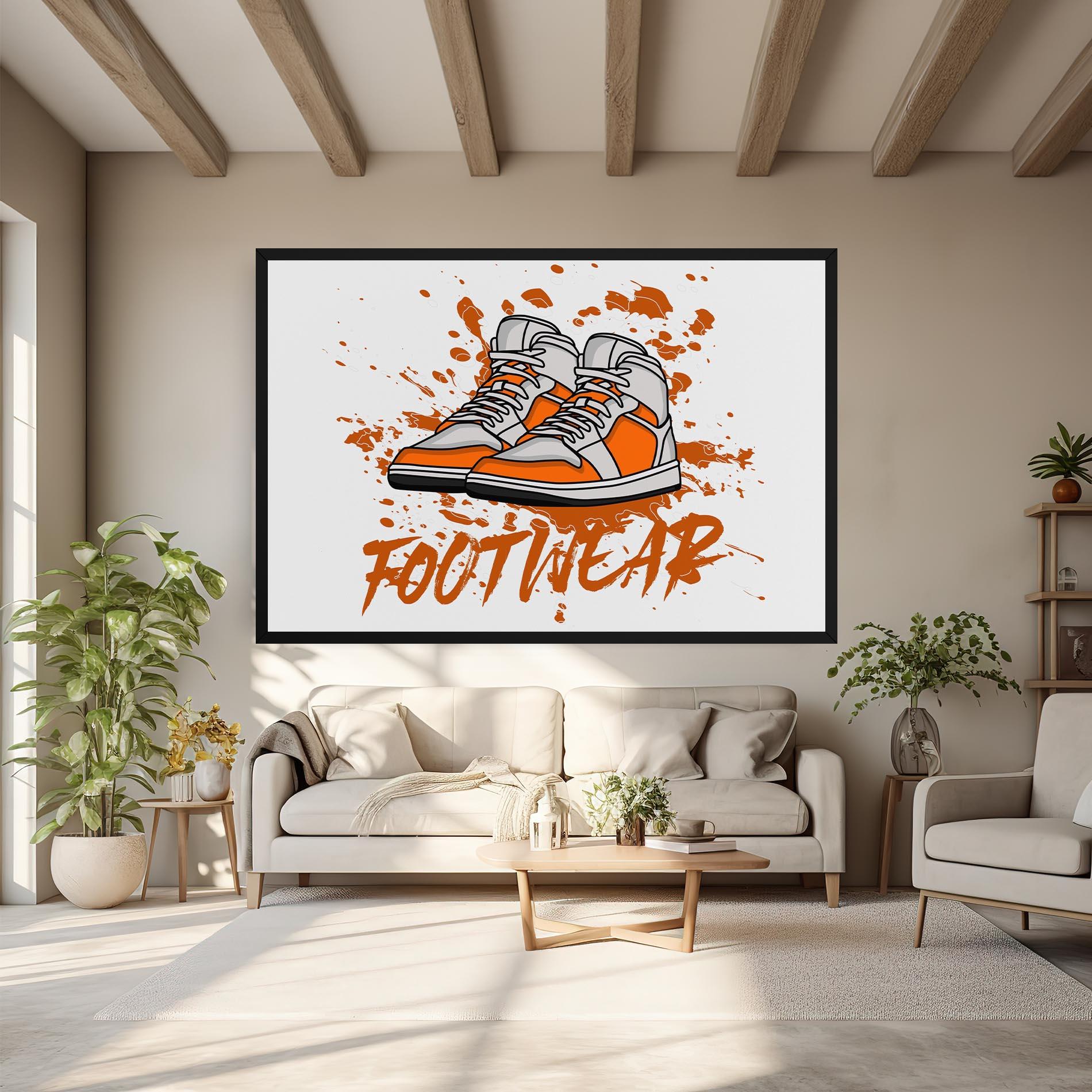 Картина на платно Orange Footwear mockup 6