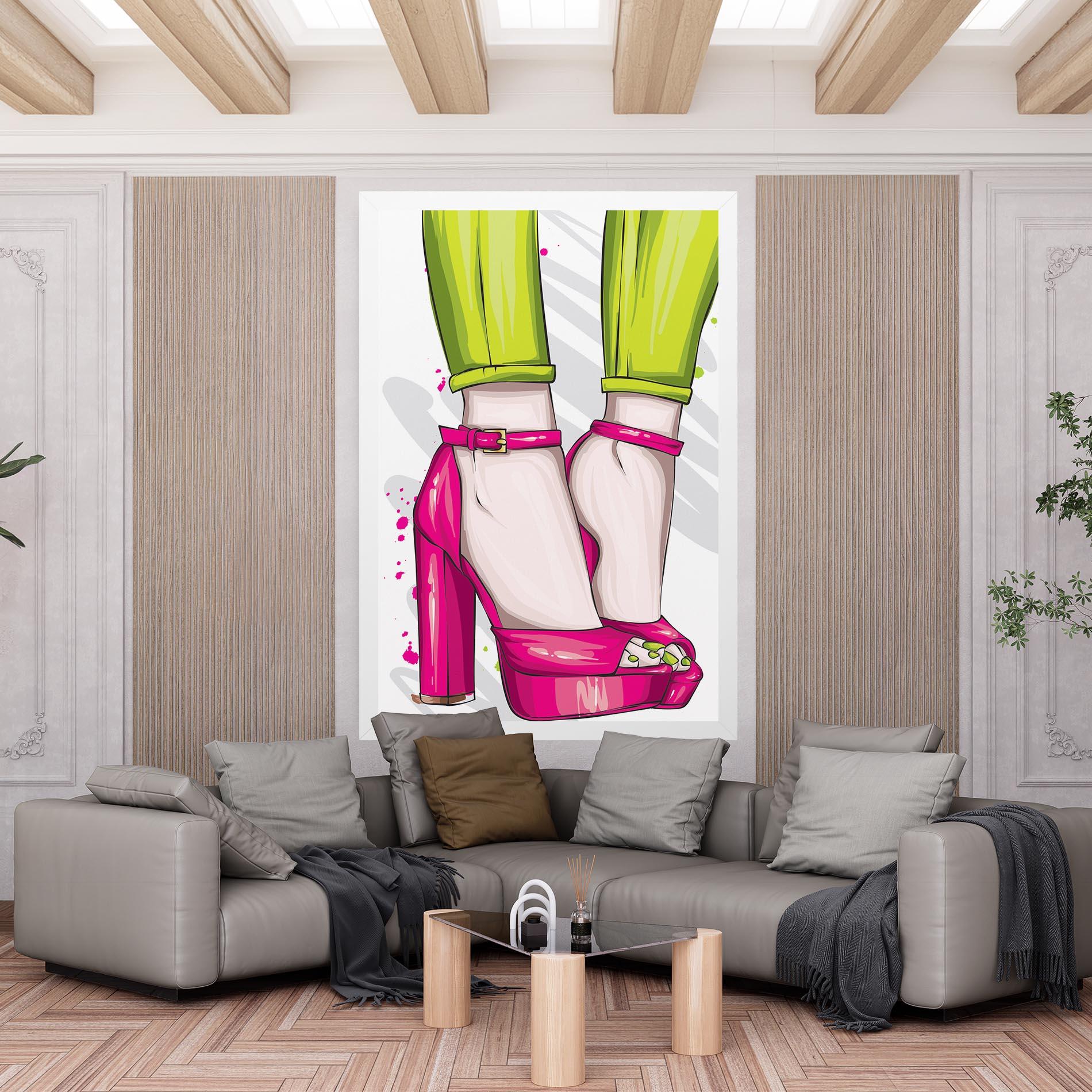 Картина на платно Green Nails mockup 6