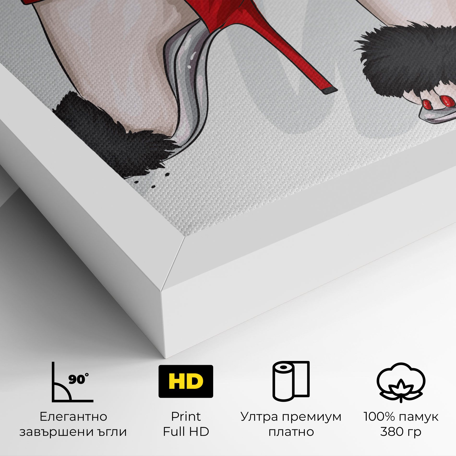 Black Red Heels mockup 4
