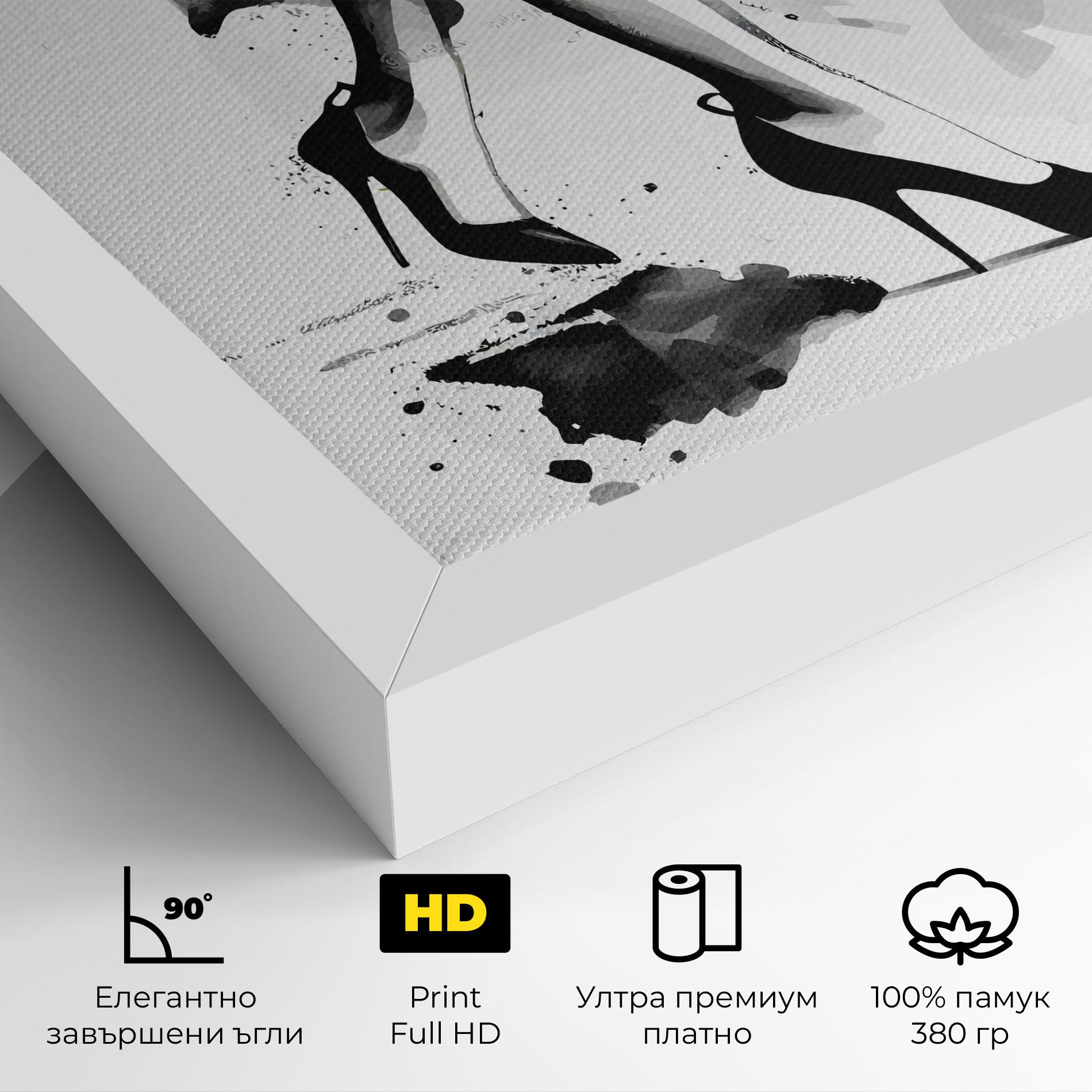 Картина на платно Watercolor Shoes mockup 4