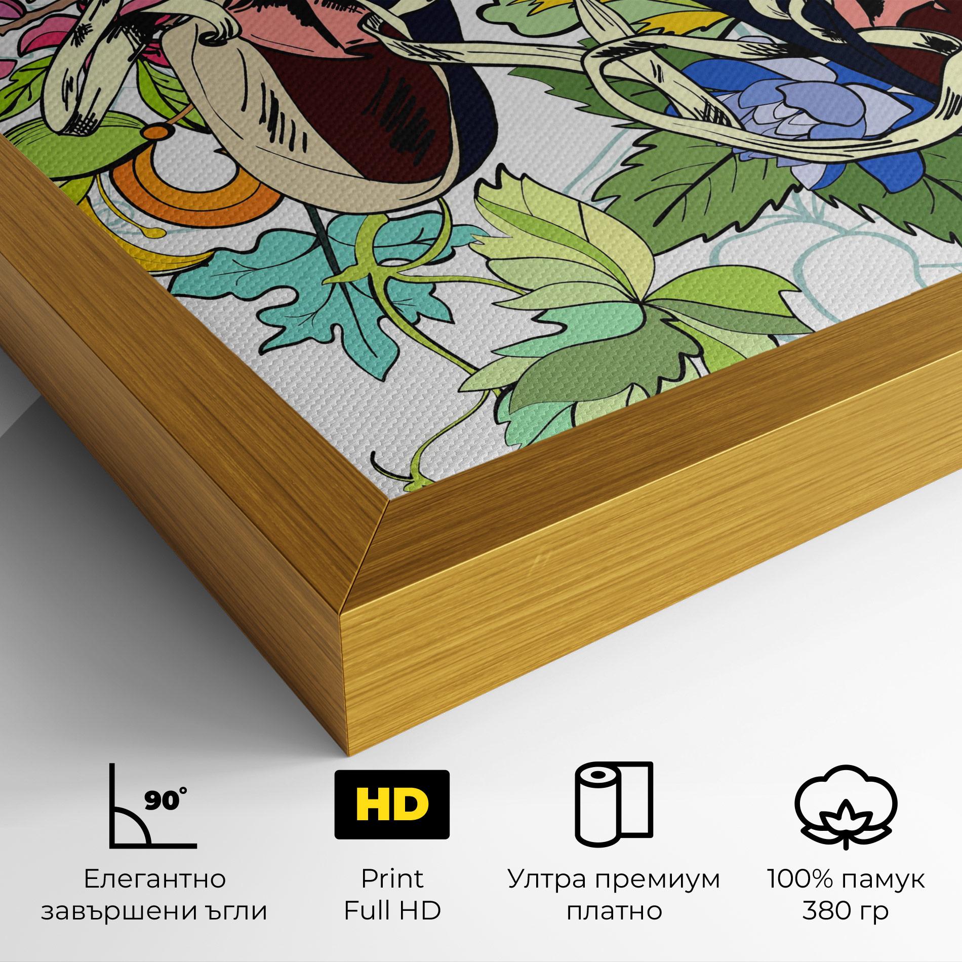 Картина на платно Flower Shoes mockup 4