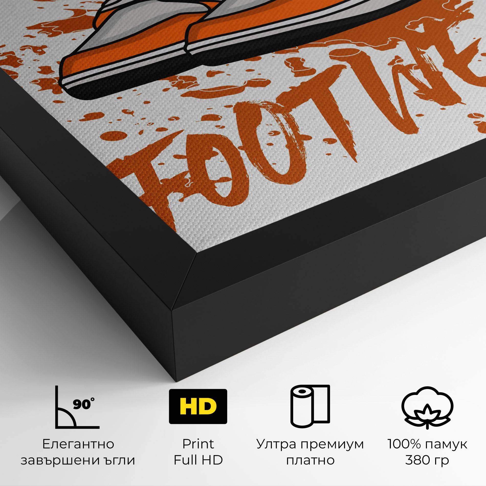 Картина на платно Orange Footwear mockup 4
