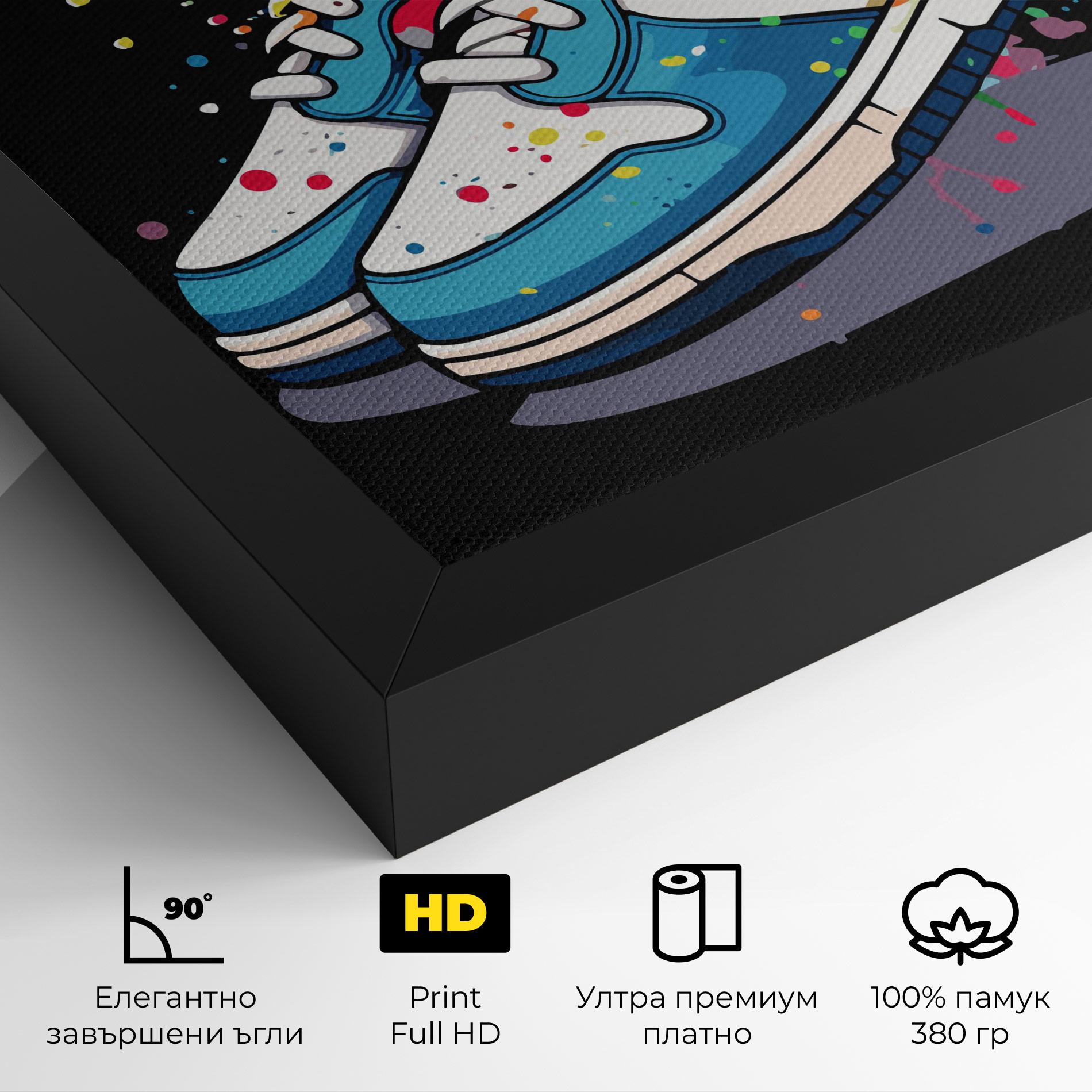 Картина на платно Shoes Splash Color mockup 4