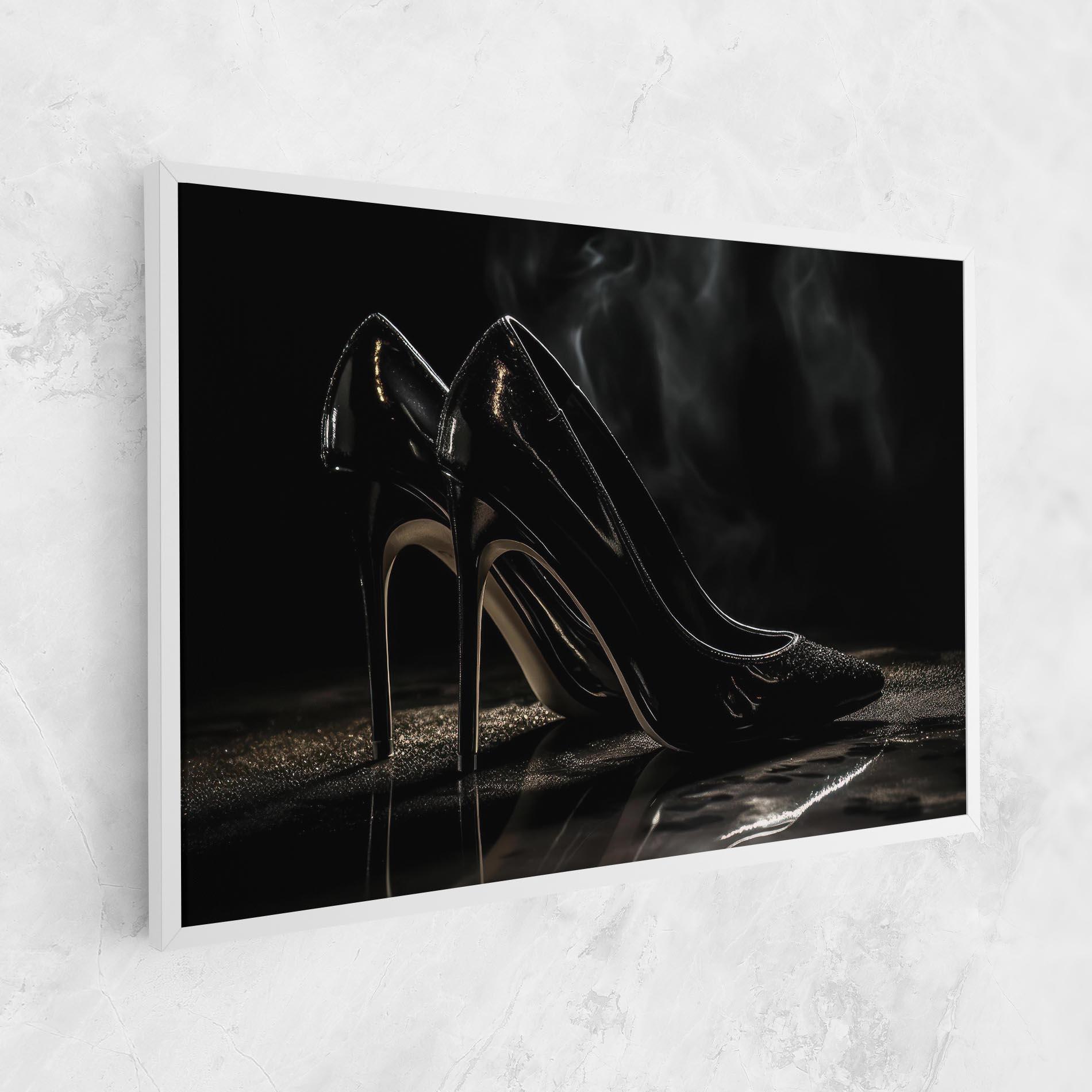 Картина на платно Black Leather Shoes mockup 1