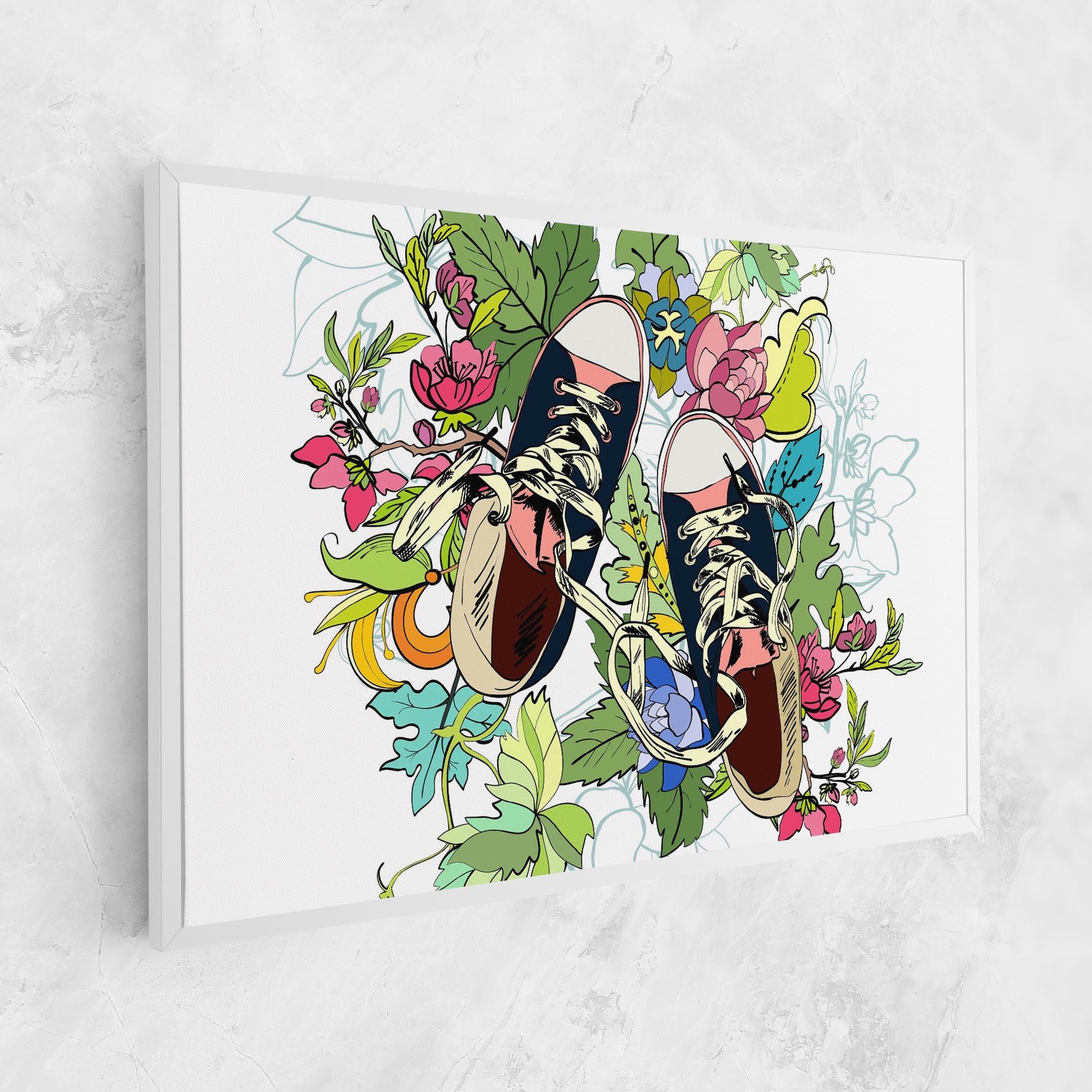 Картина на платно Flower Shoes mockup 1