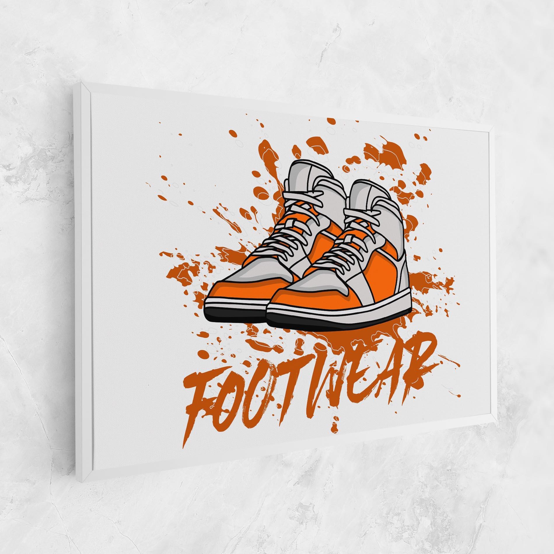 Картина на платно Orange Footwear mockup 1