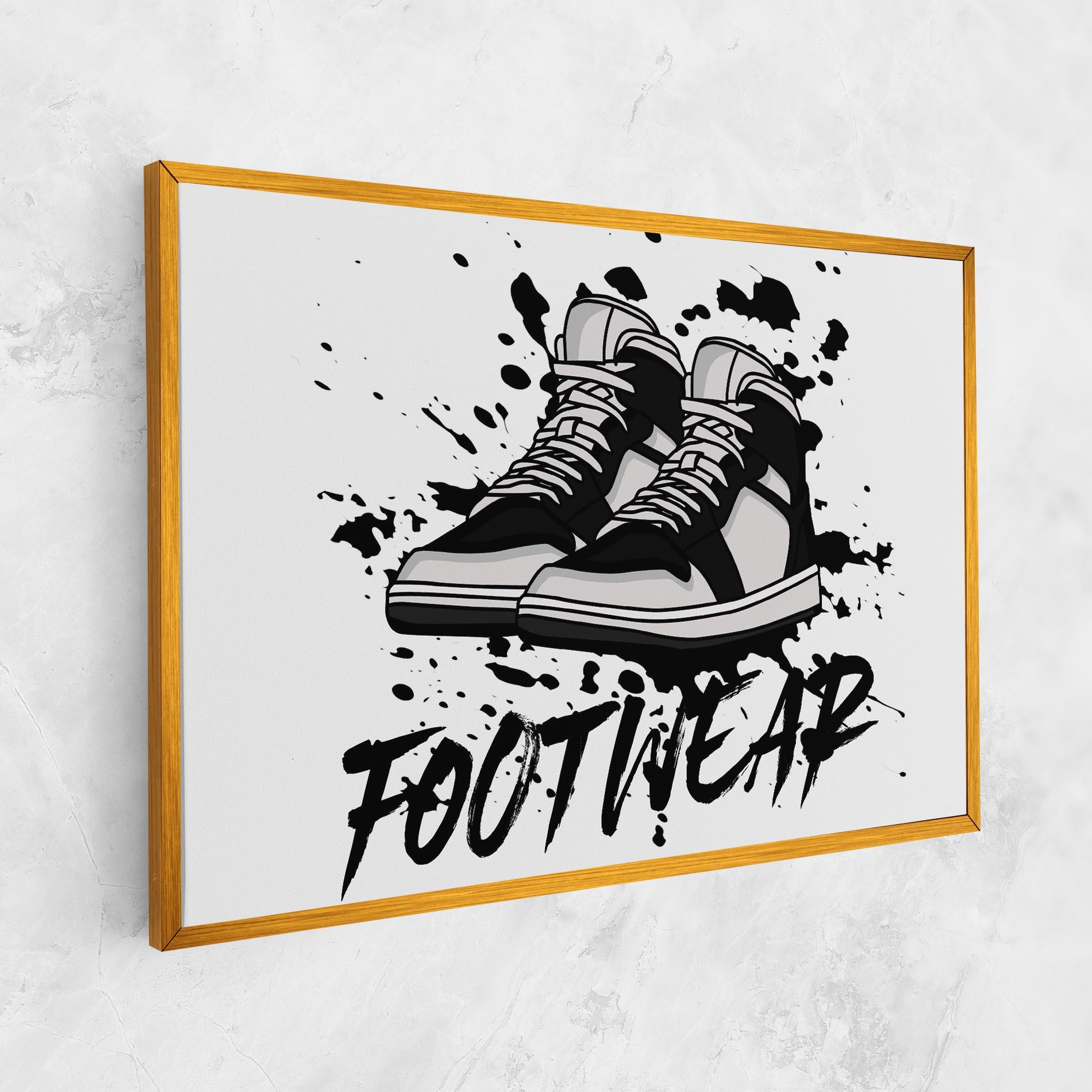 Картина на платно Black Footwear mockup 1