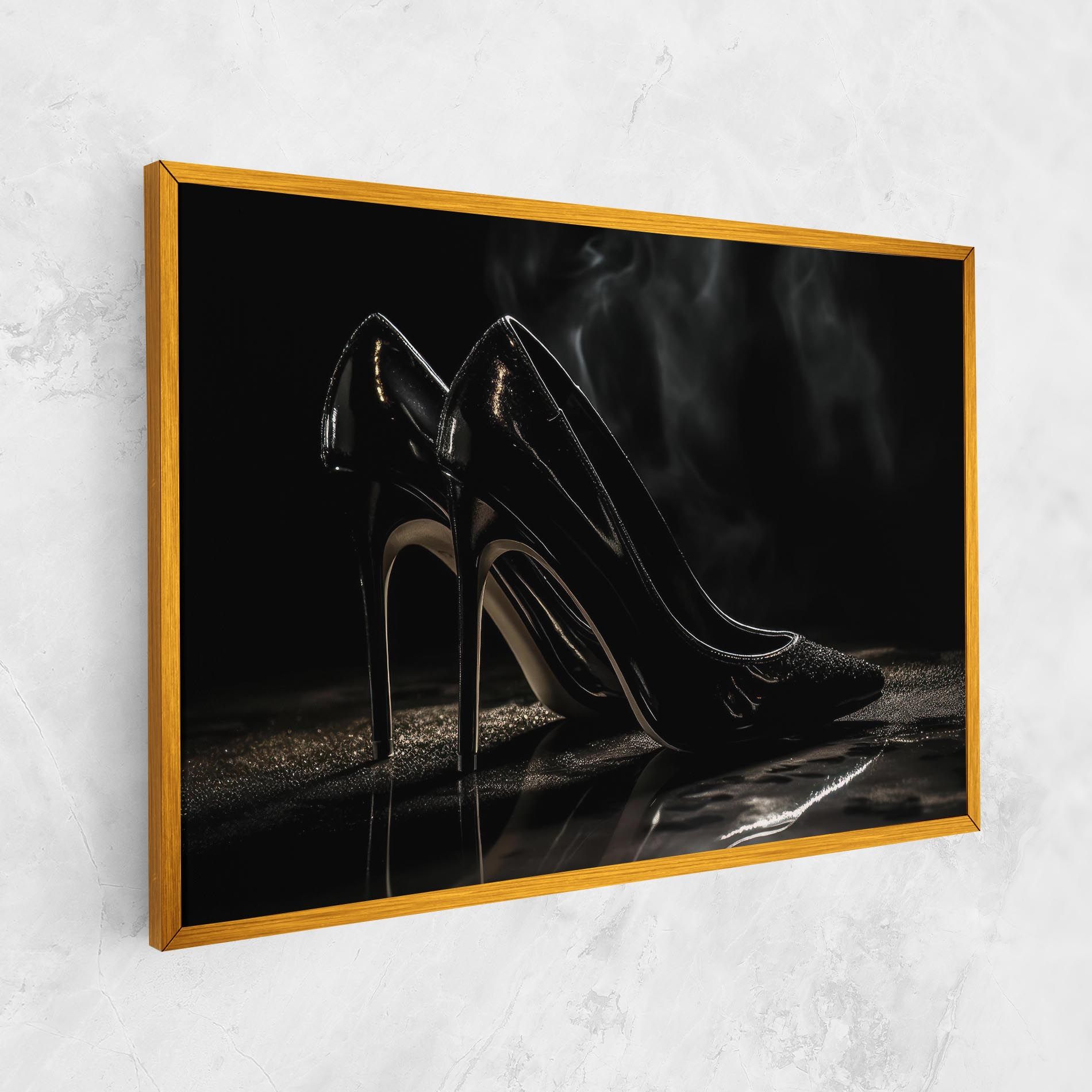 Black Leather Shoes mockup 1