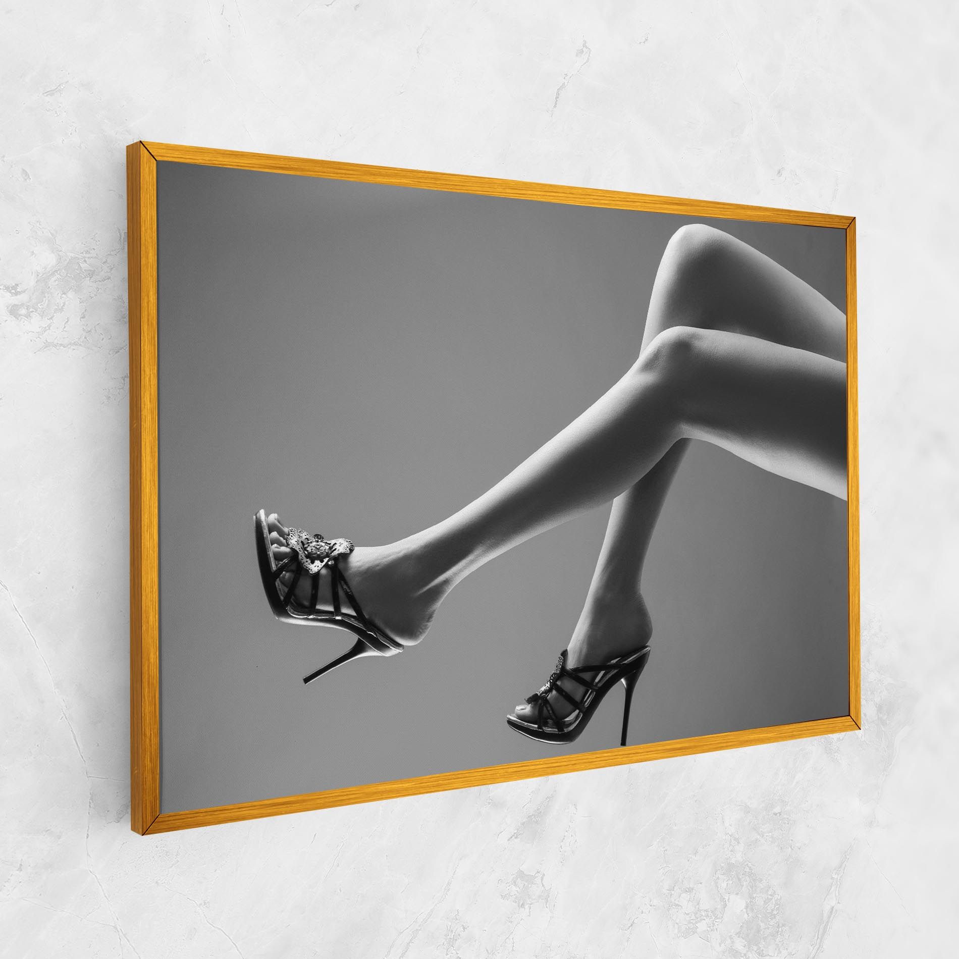 Black Shoes On Grey mockup 1