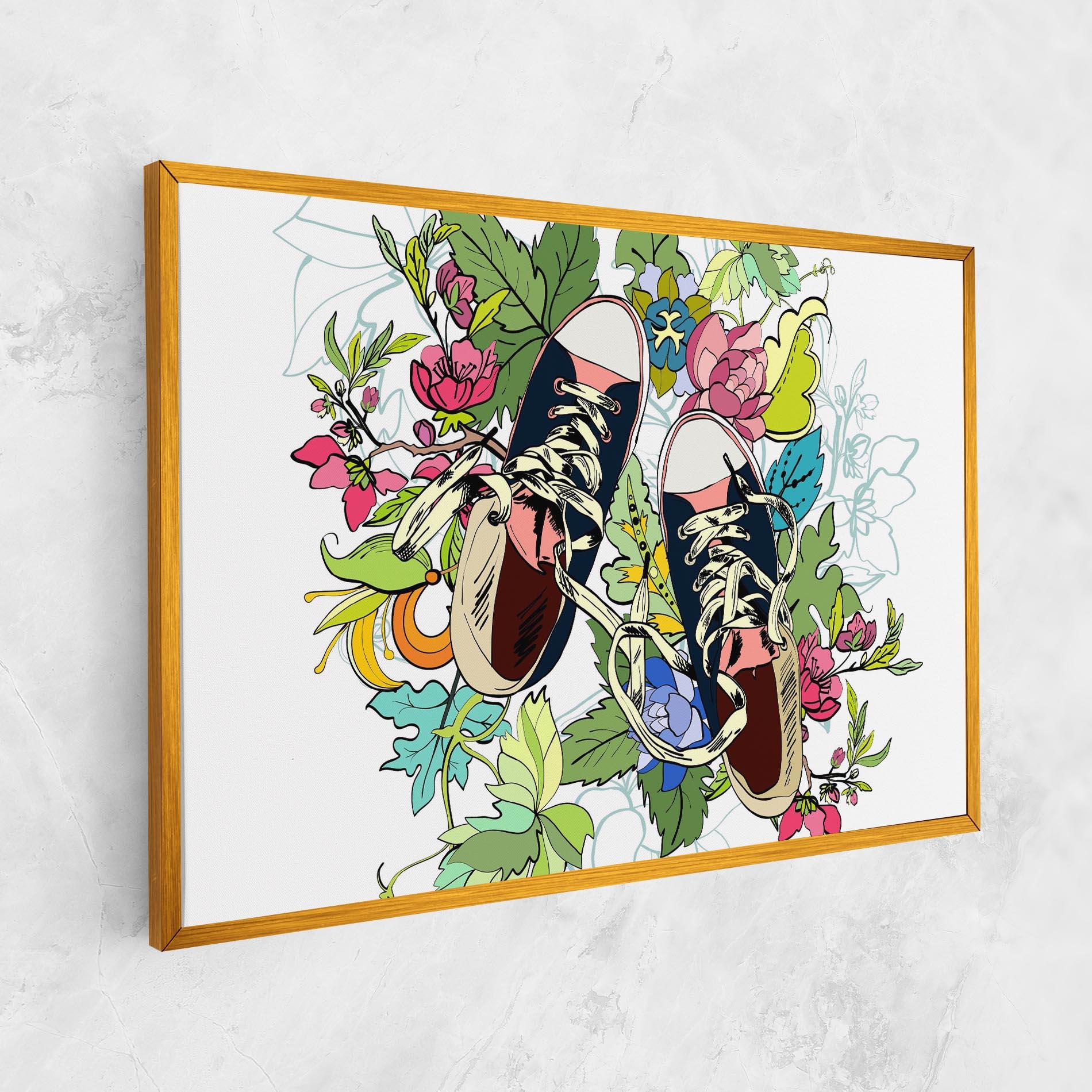 Картина на платно Flower Shoes mockup 1
