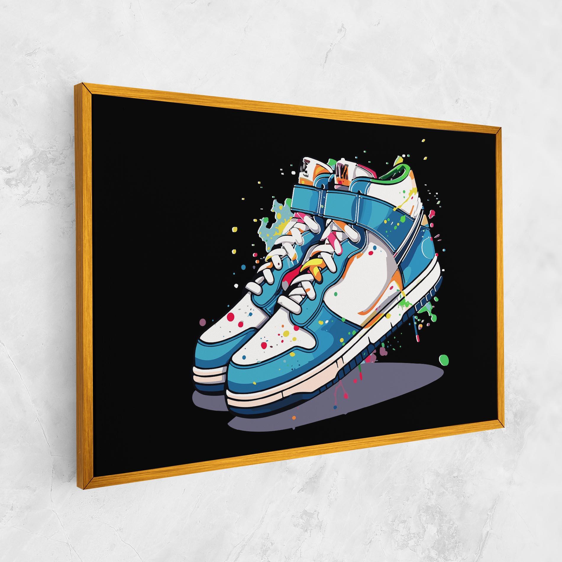 Картина на платно Shoes Splash Color mockup 1