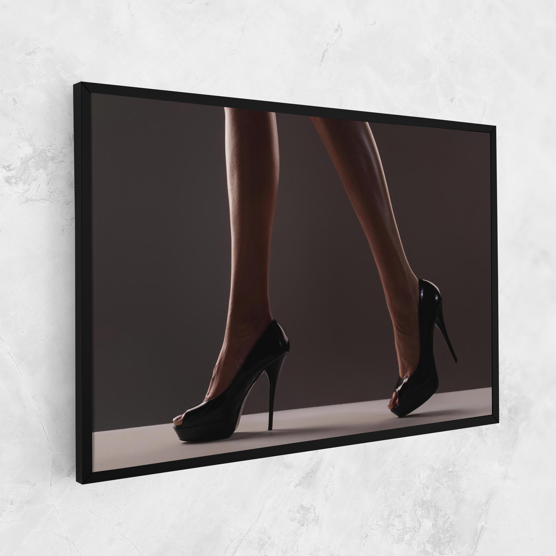 Картина на платно Black High Heels mockup 1