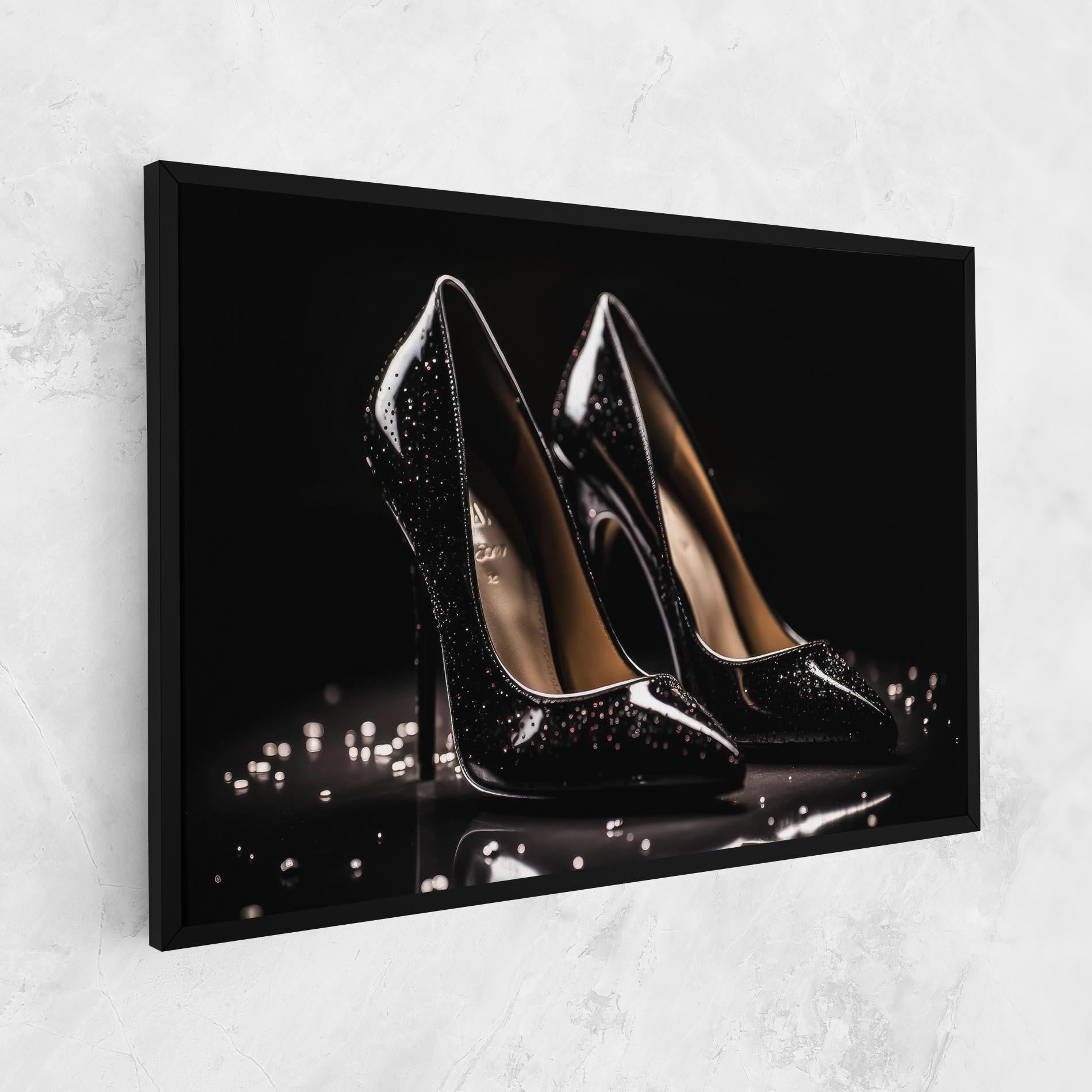 Картина на платно Black Leather Shoe mockup 1