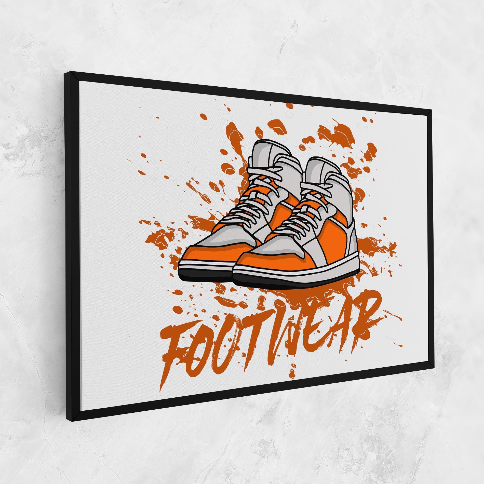 Картина на платно Orange Footwear mockup 1