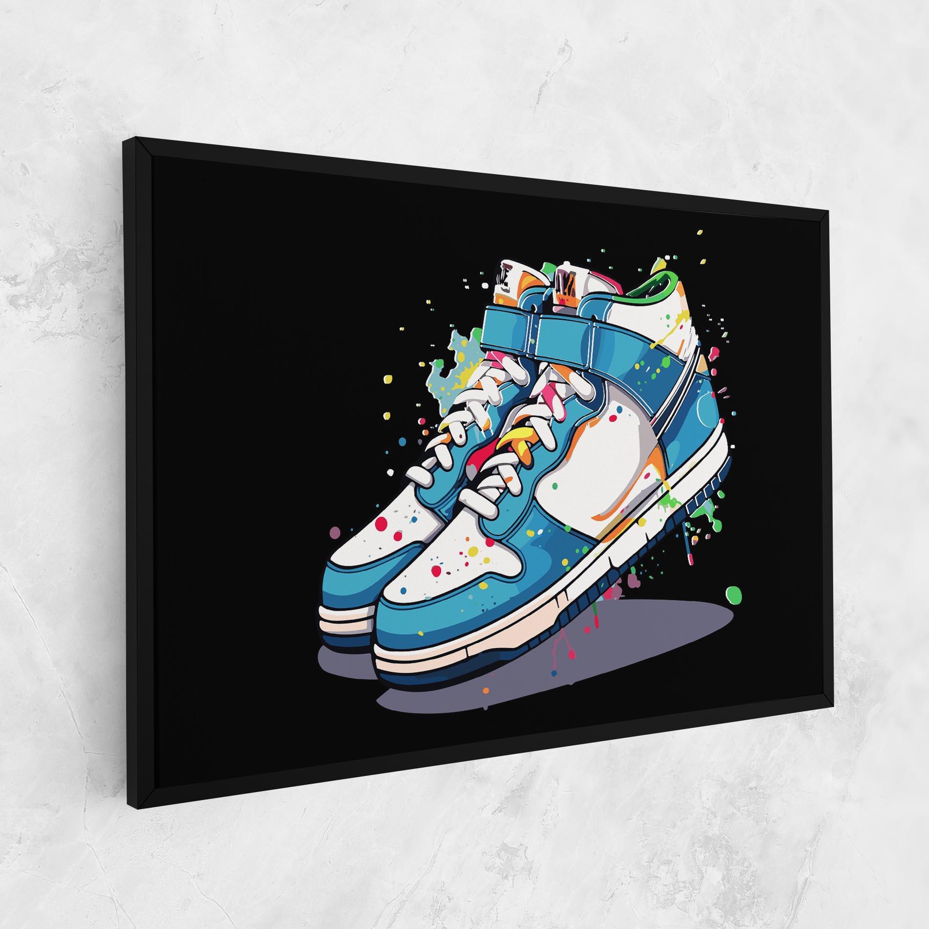 Картина на платно Shoes Splash Color mockup 1