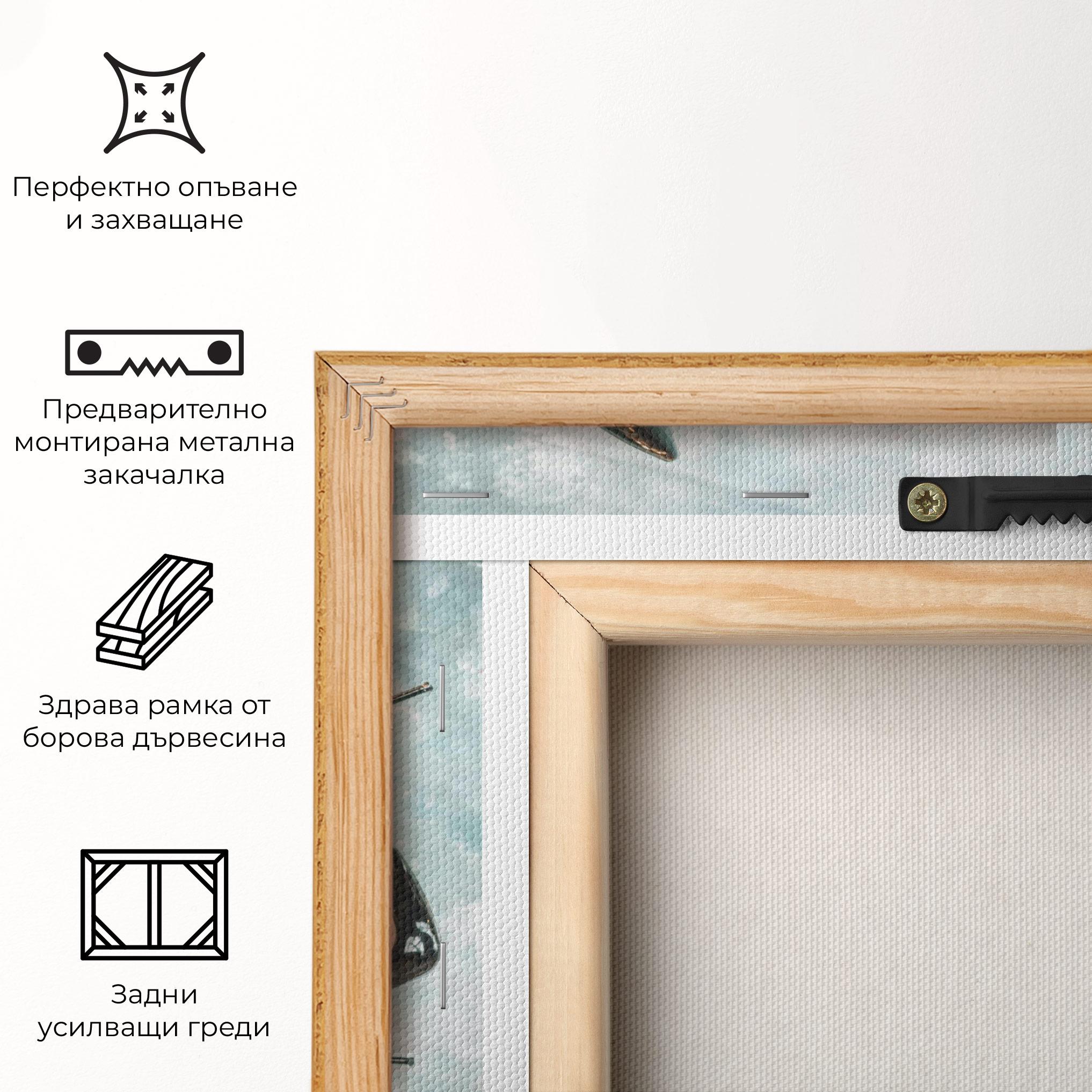 Картина на платно Black Shoes On Chair mockup 5