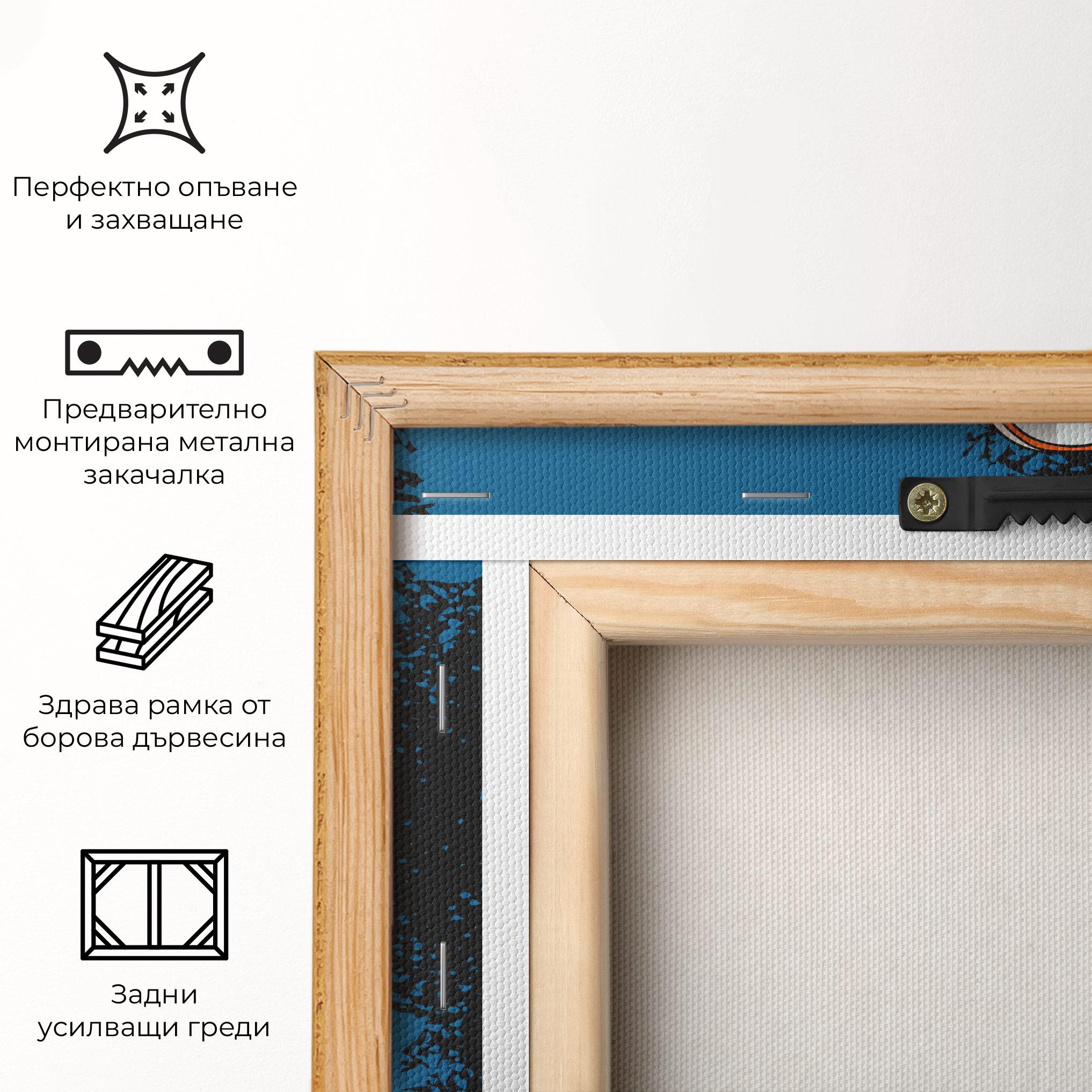 Картина на платно Blue Shoes Splash mockup 5