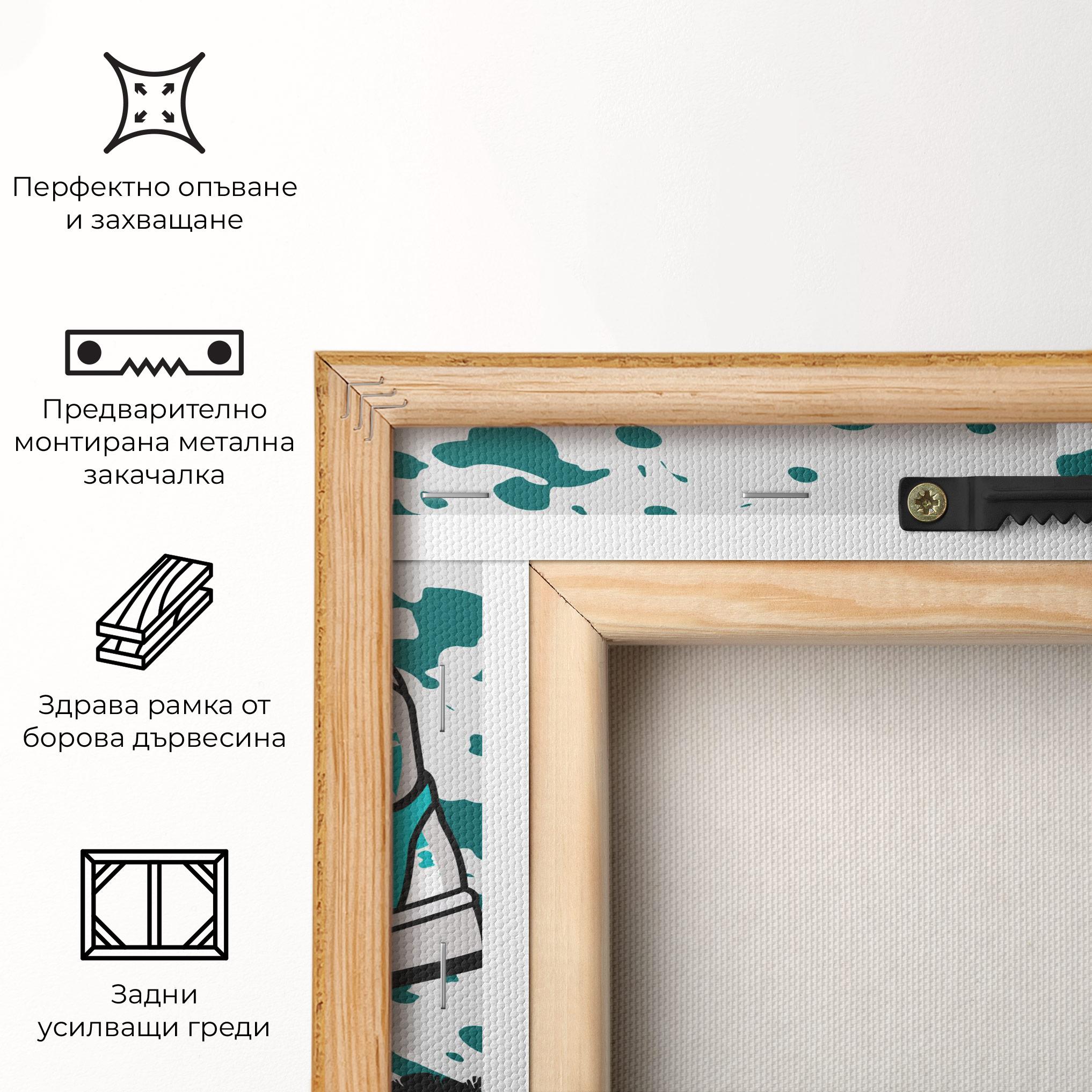 Картина на платно Light Blue Sneakers mockup 5