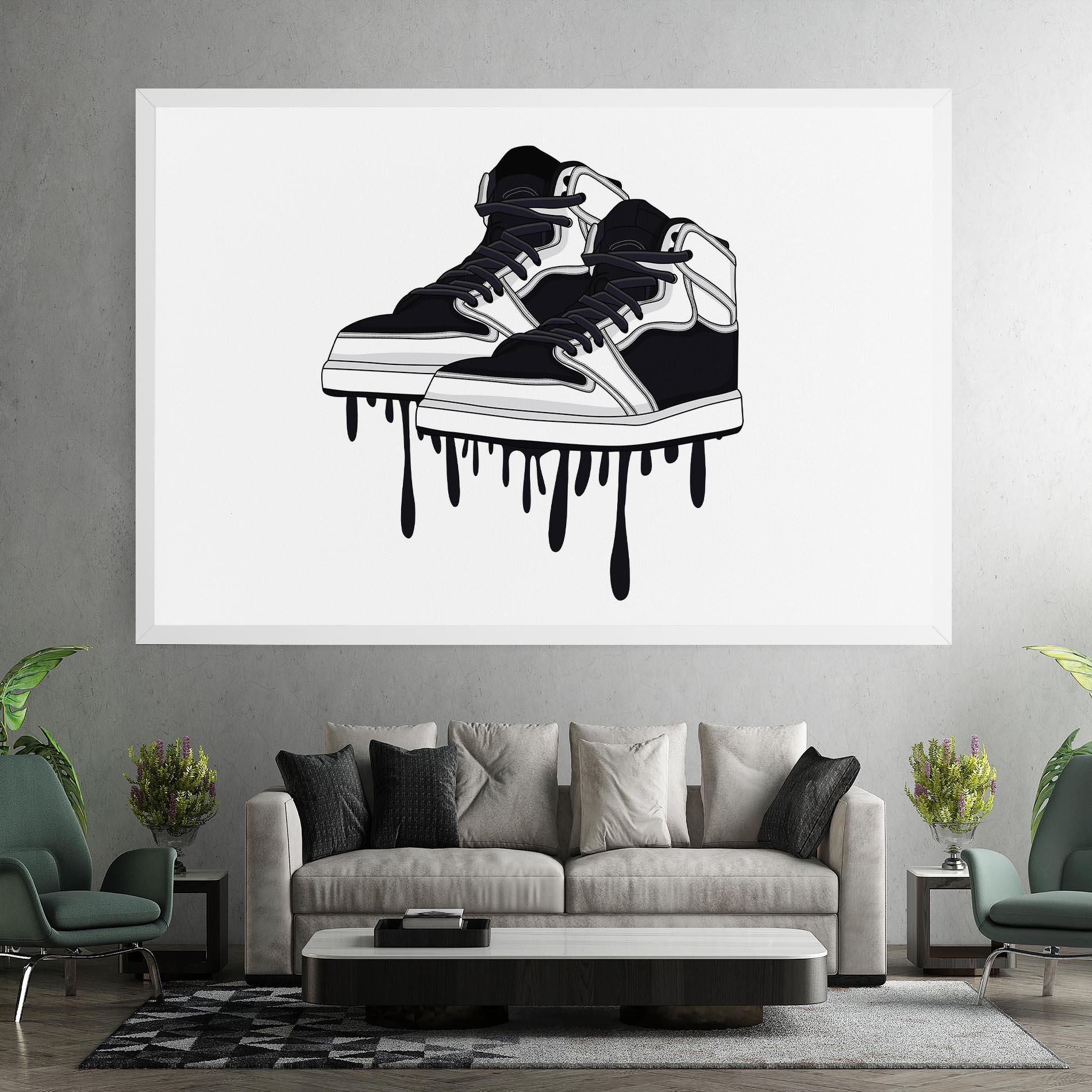 Картина на платно Black White Shoes mockup 7