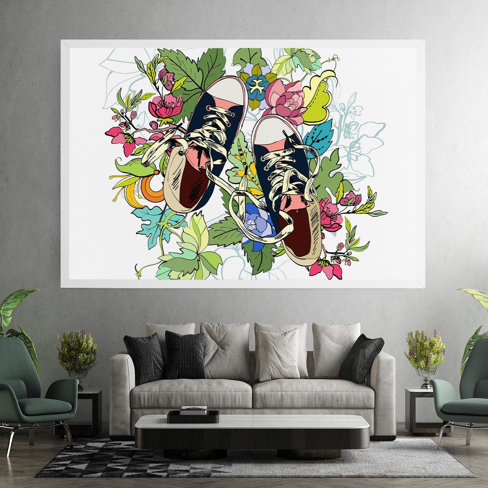 Картина на платно Flower Shoes mockup 7