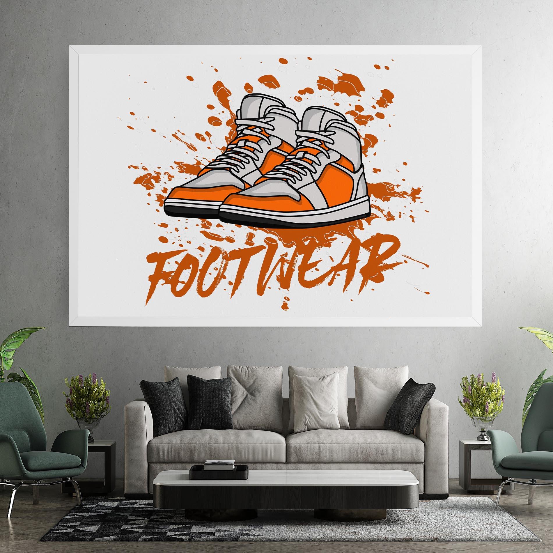 Картина на платно Orange Footwear mockup 7