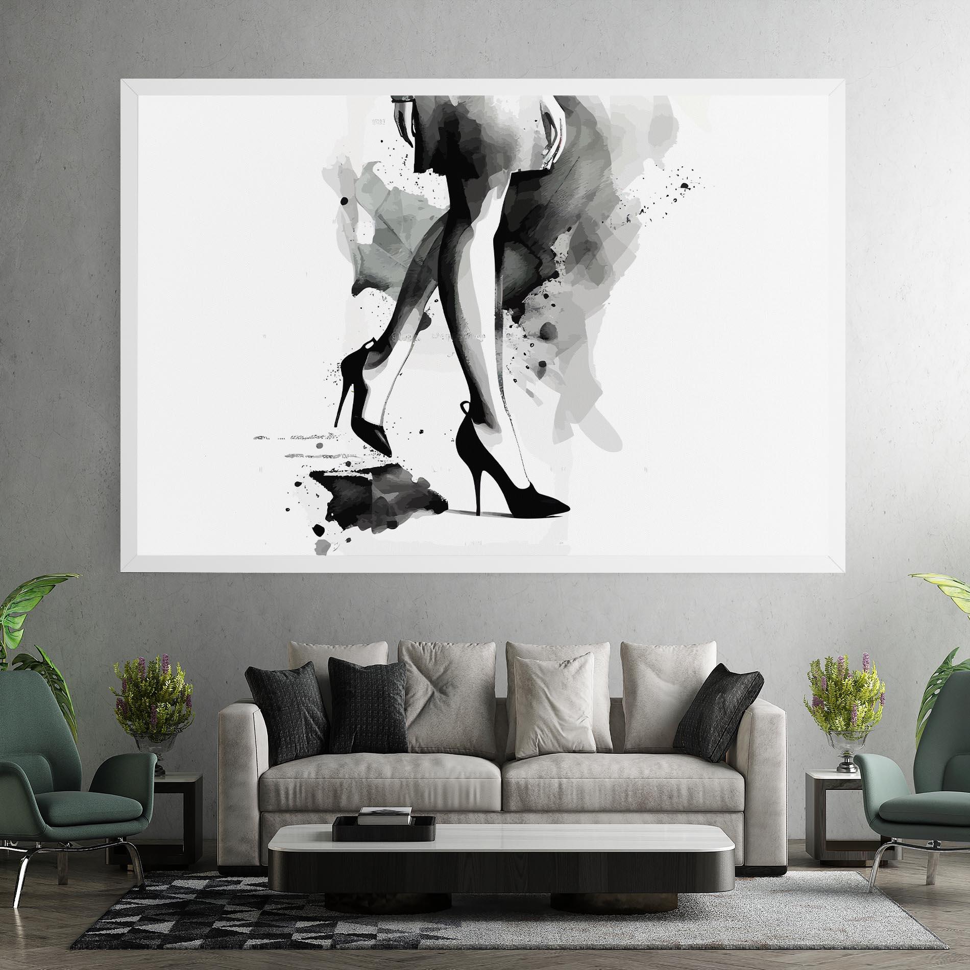 Картина на платно Watercolor Shoes mockup 7