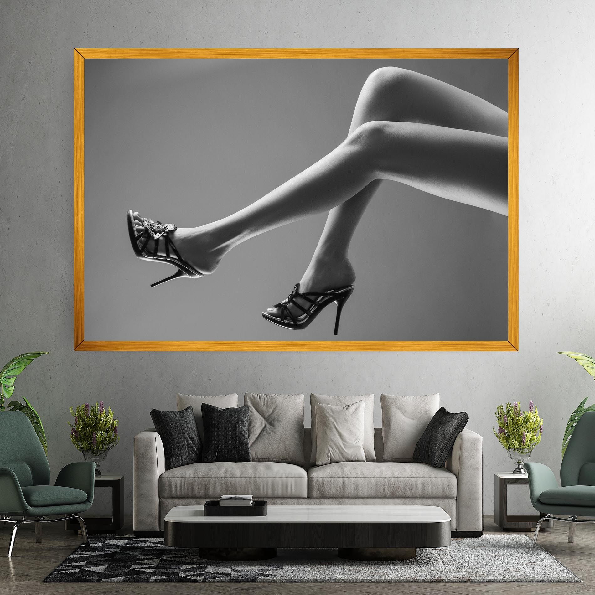 Black Shoes On Grey mockup 7