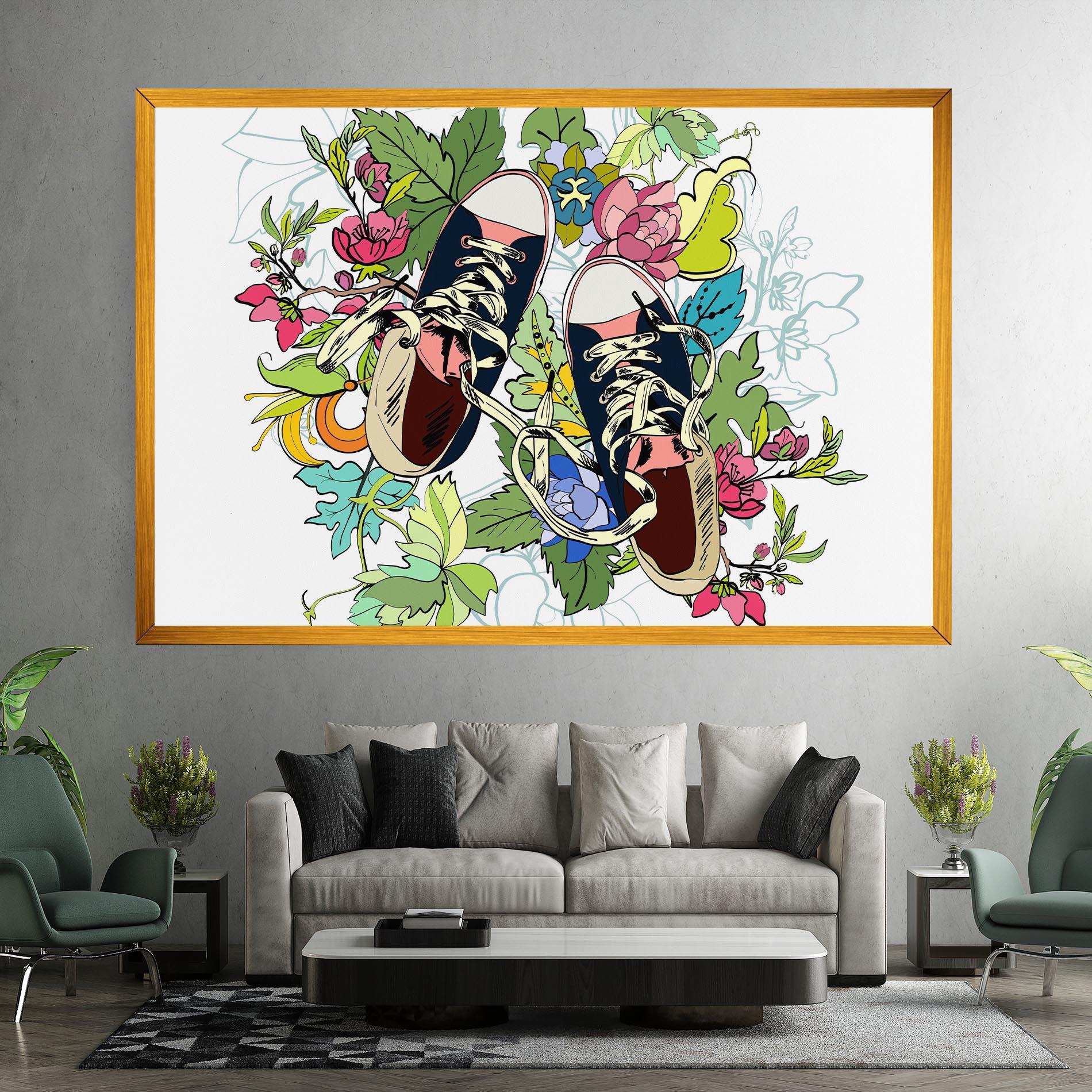 Картина на платно Flower Shoes mockup 7