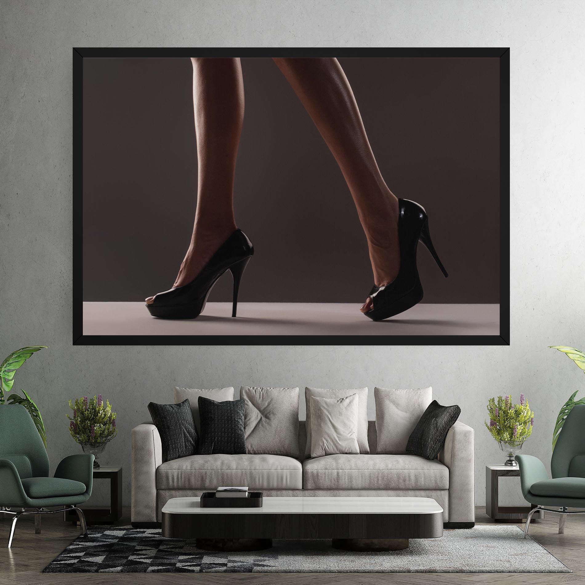 Картина на платно Black High Heels mockup 7