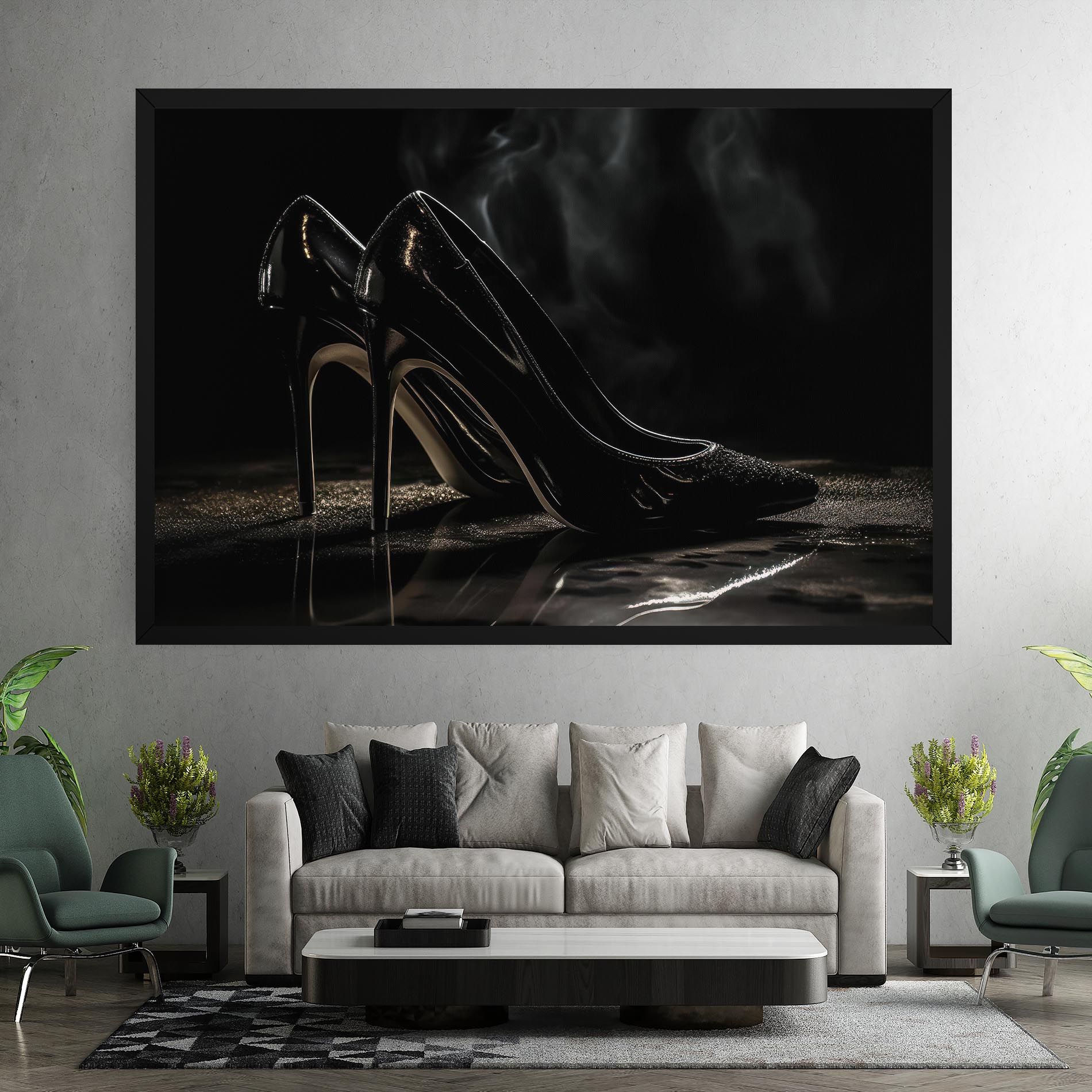 Black Leather Shoes mockup 7