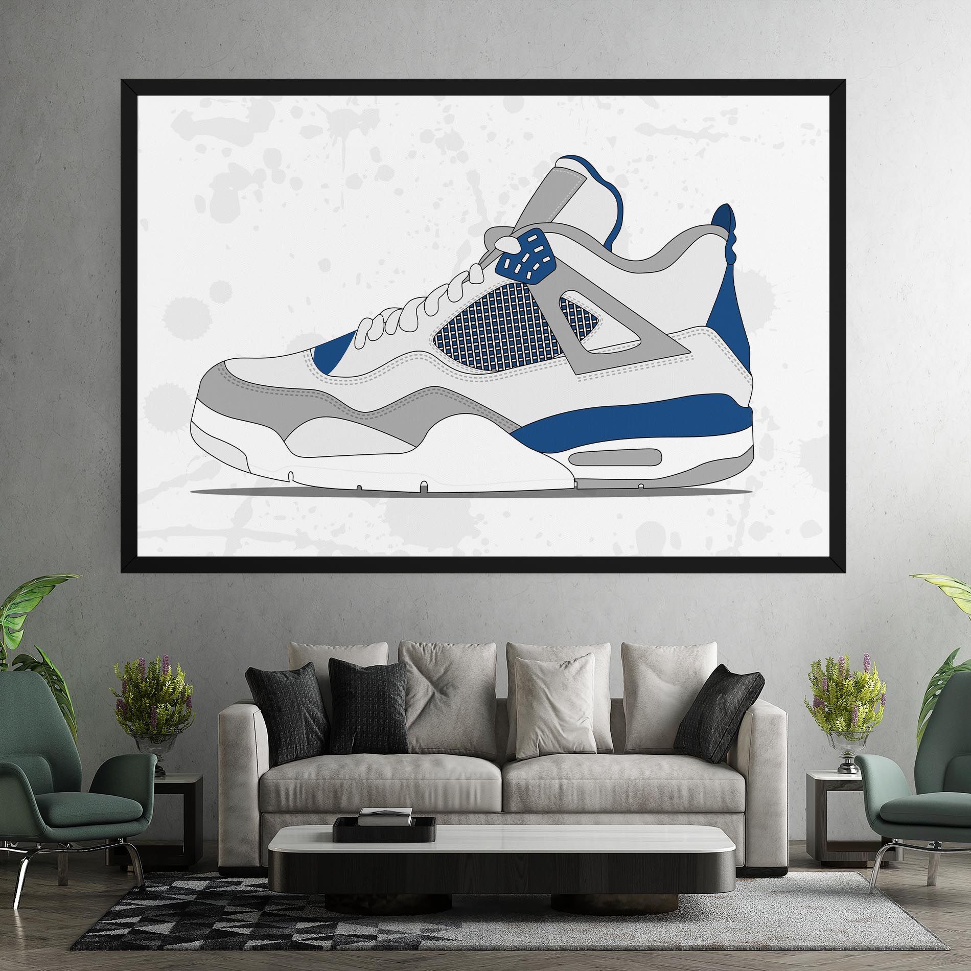 Blue Grey Sneakers mockup 7