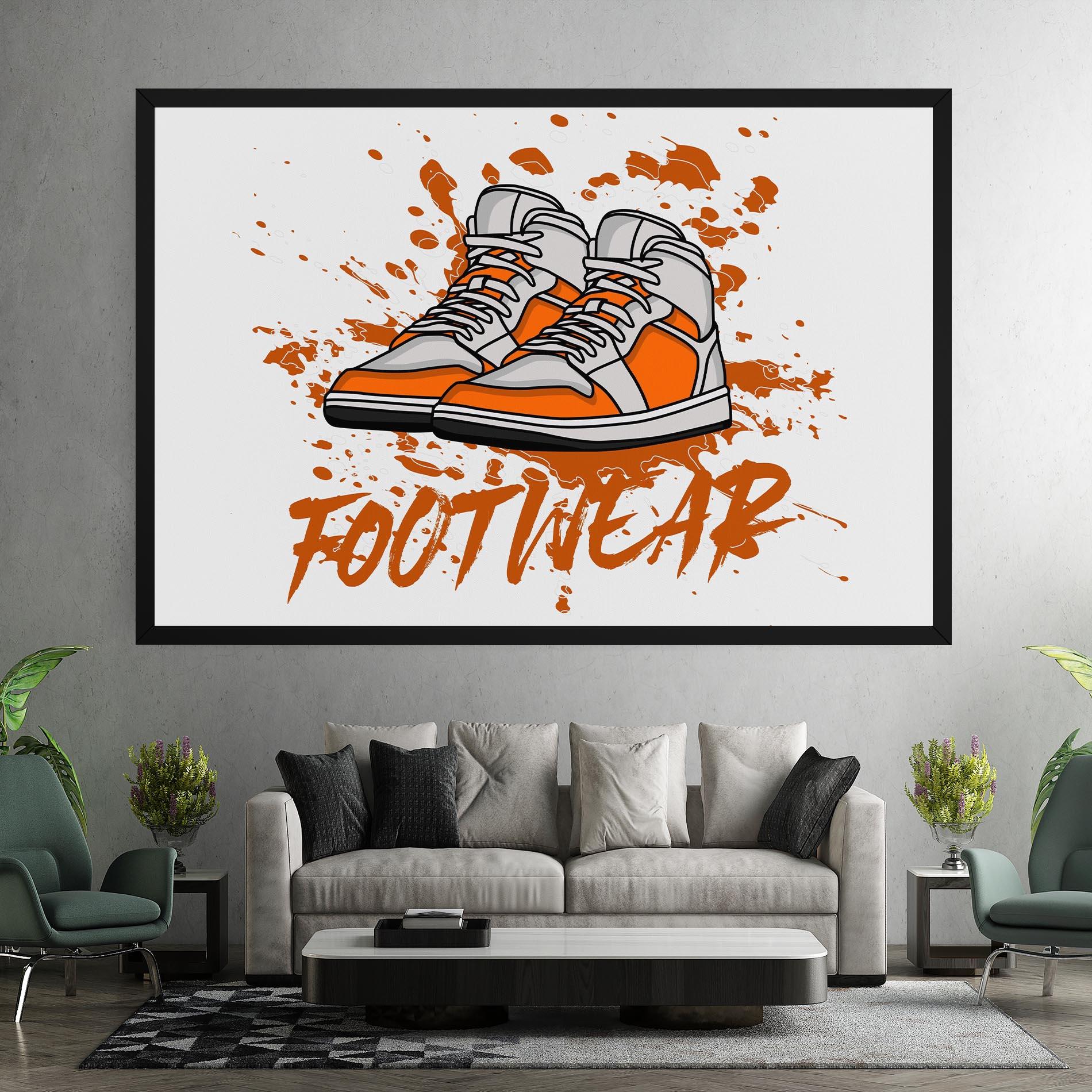 Картина на платно Orange Footwear mockup 7