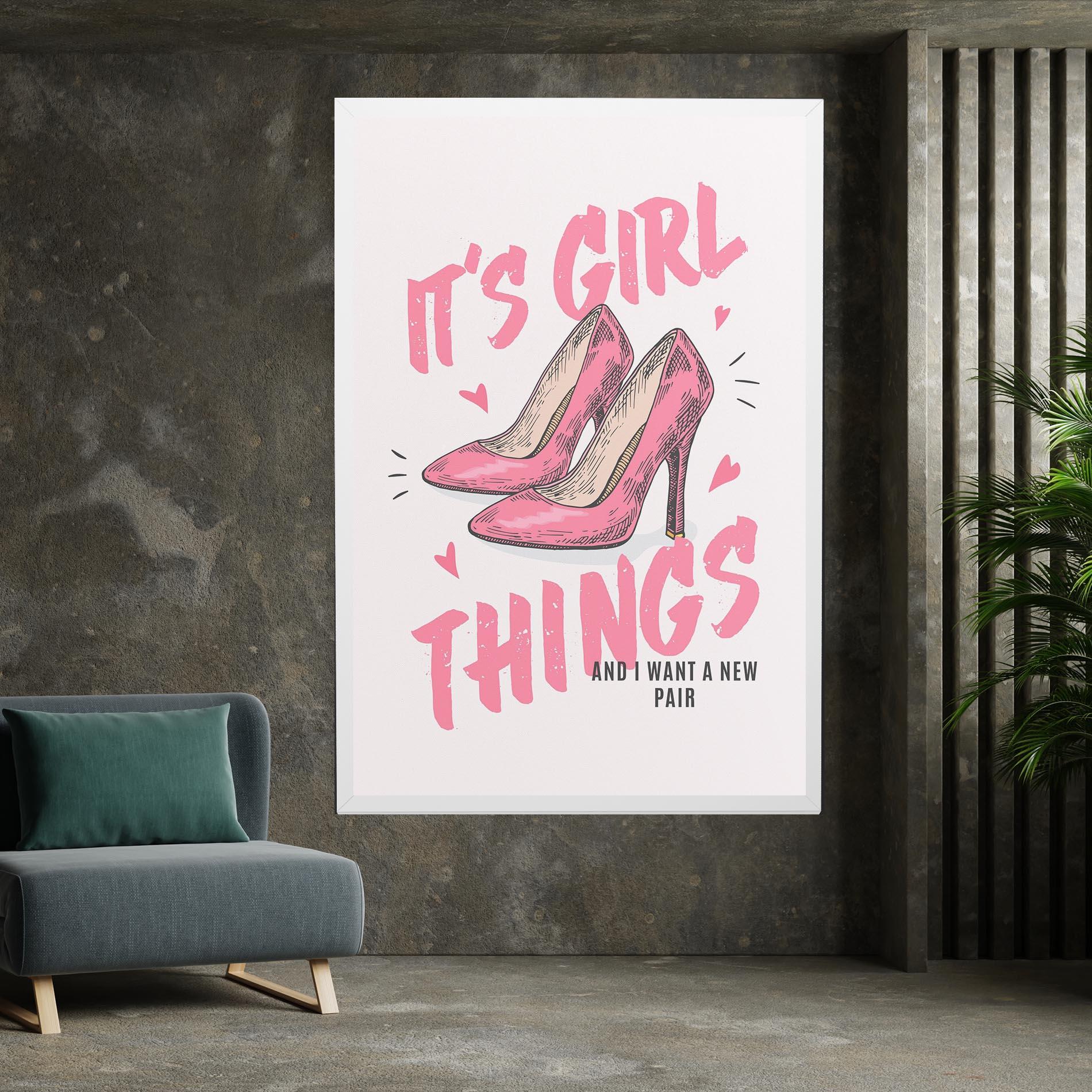 Картина на платно Girl Things mockup 7