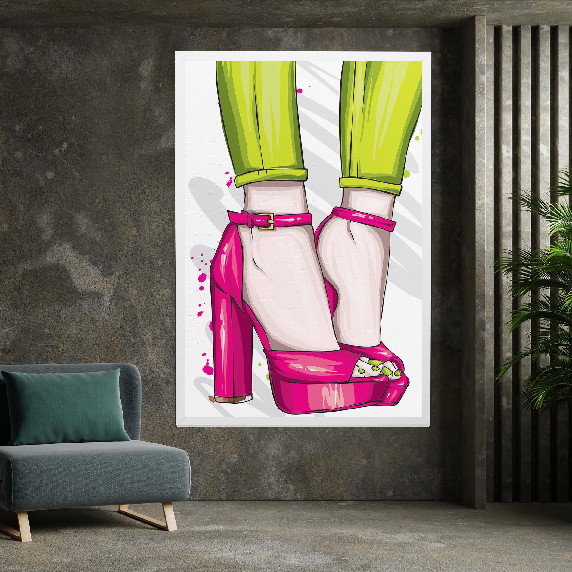 Картина на платно Green Nails mockup 7