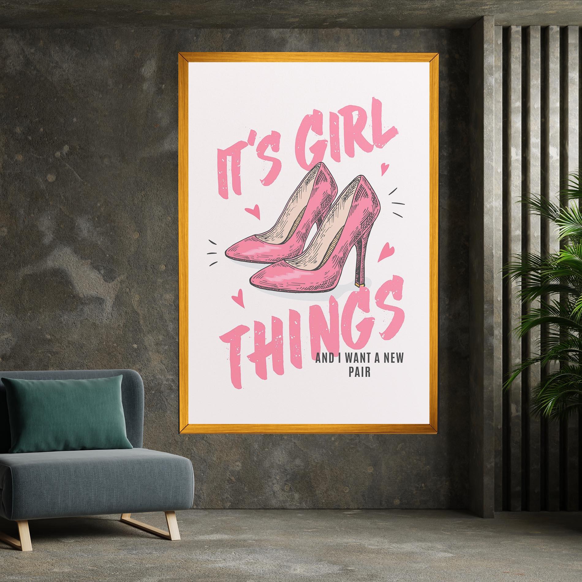 Картина на платно Girl Things mockup 7