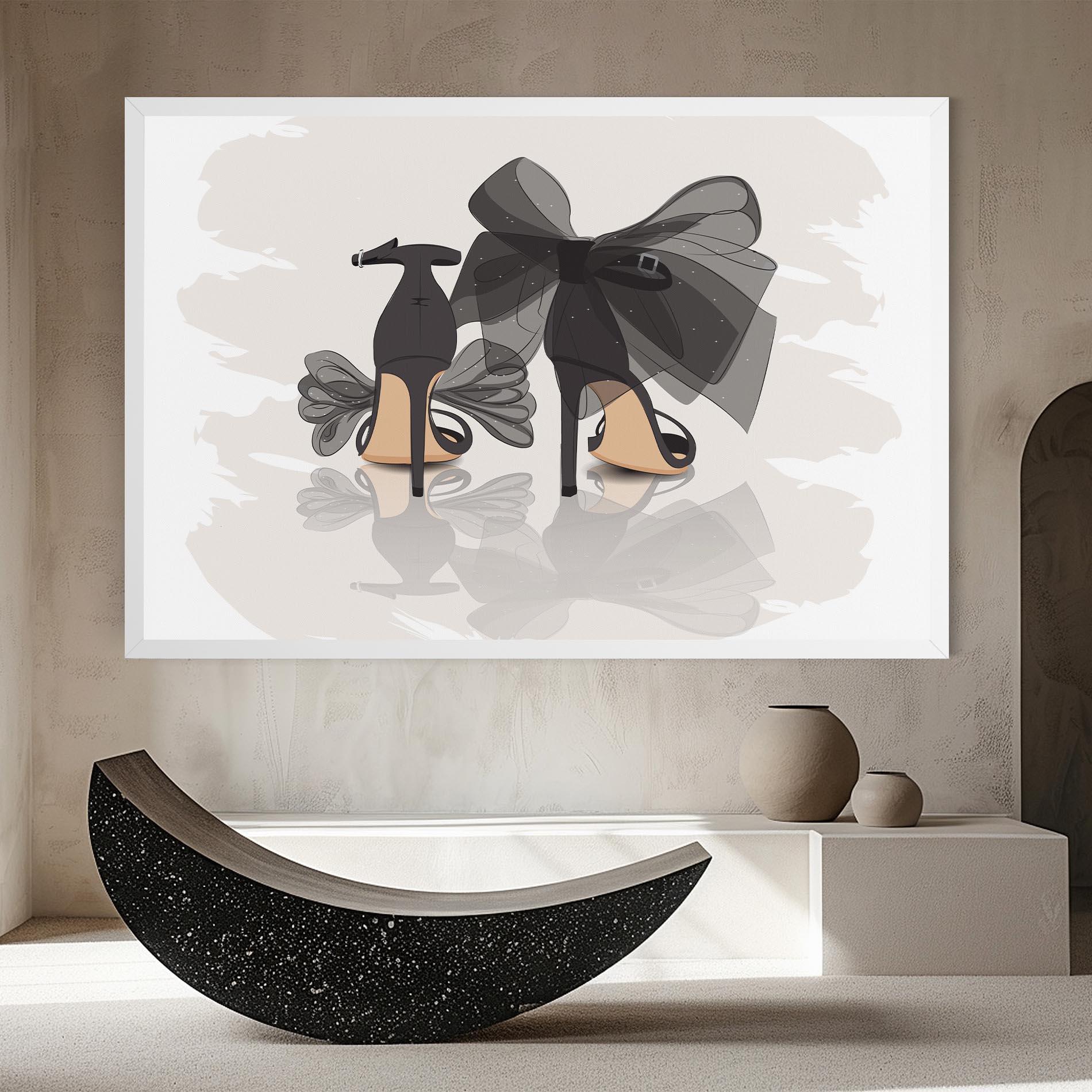 Картина на платно Black Bow Heels mockup 8