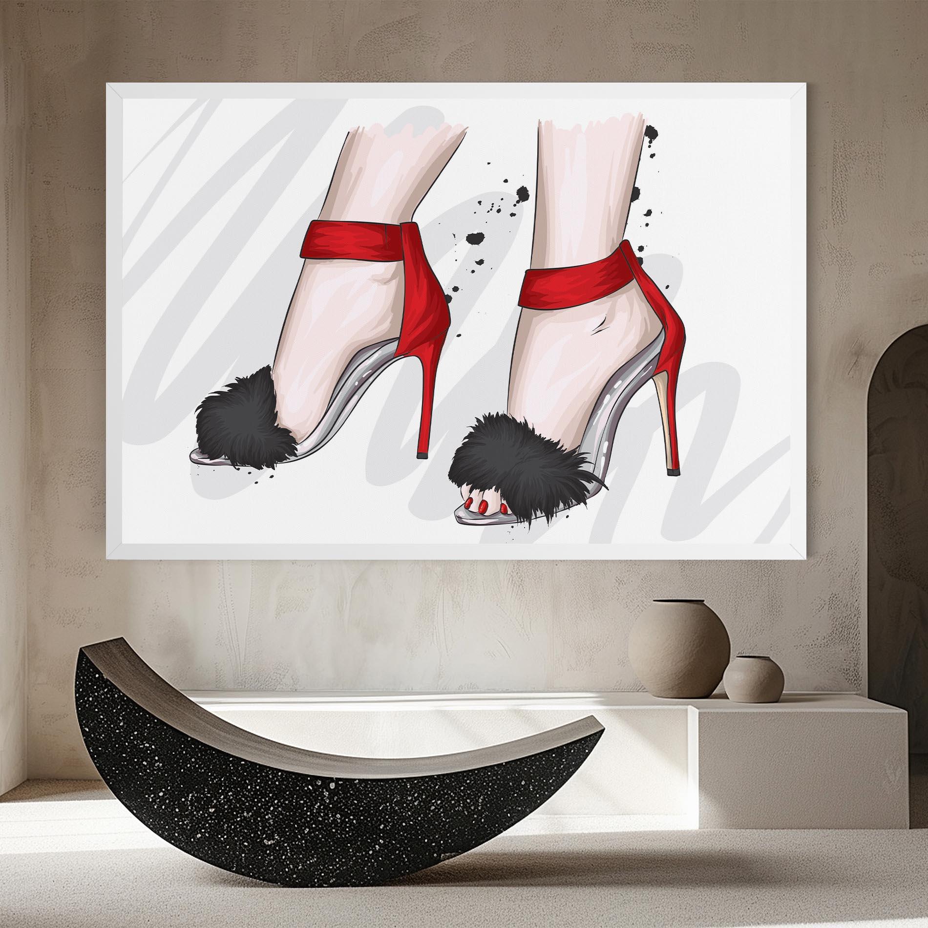 Картина на платно Black Red Heels mockup 8