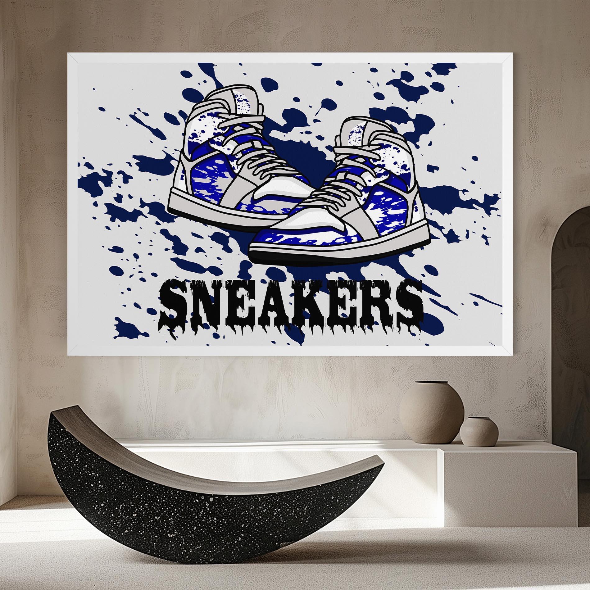 Картина на платно Dark Blue Sneakers mockup 8