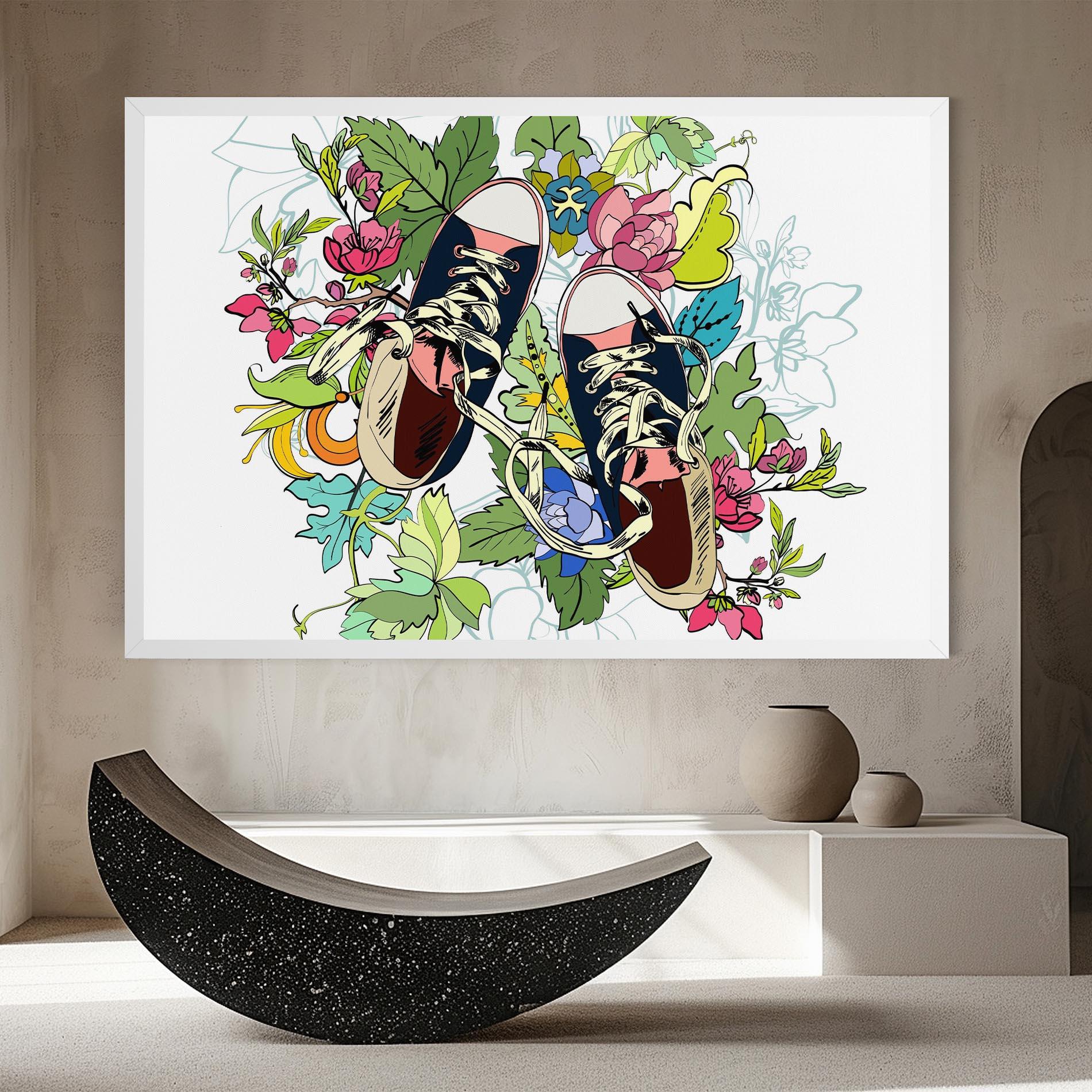 Картина на платно Flower Shoes mockup 8