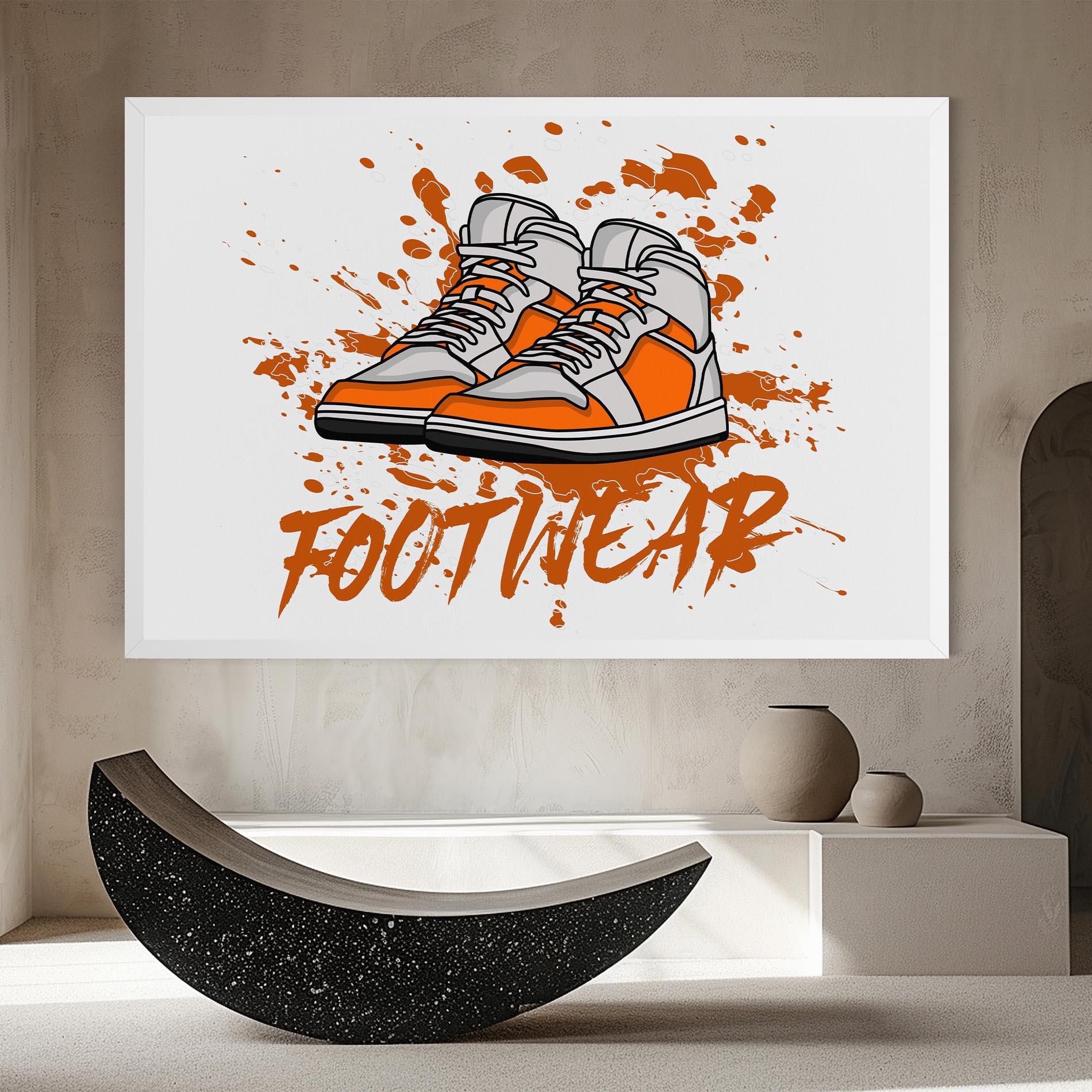 Картина на платно Orange Footwear mockup 8