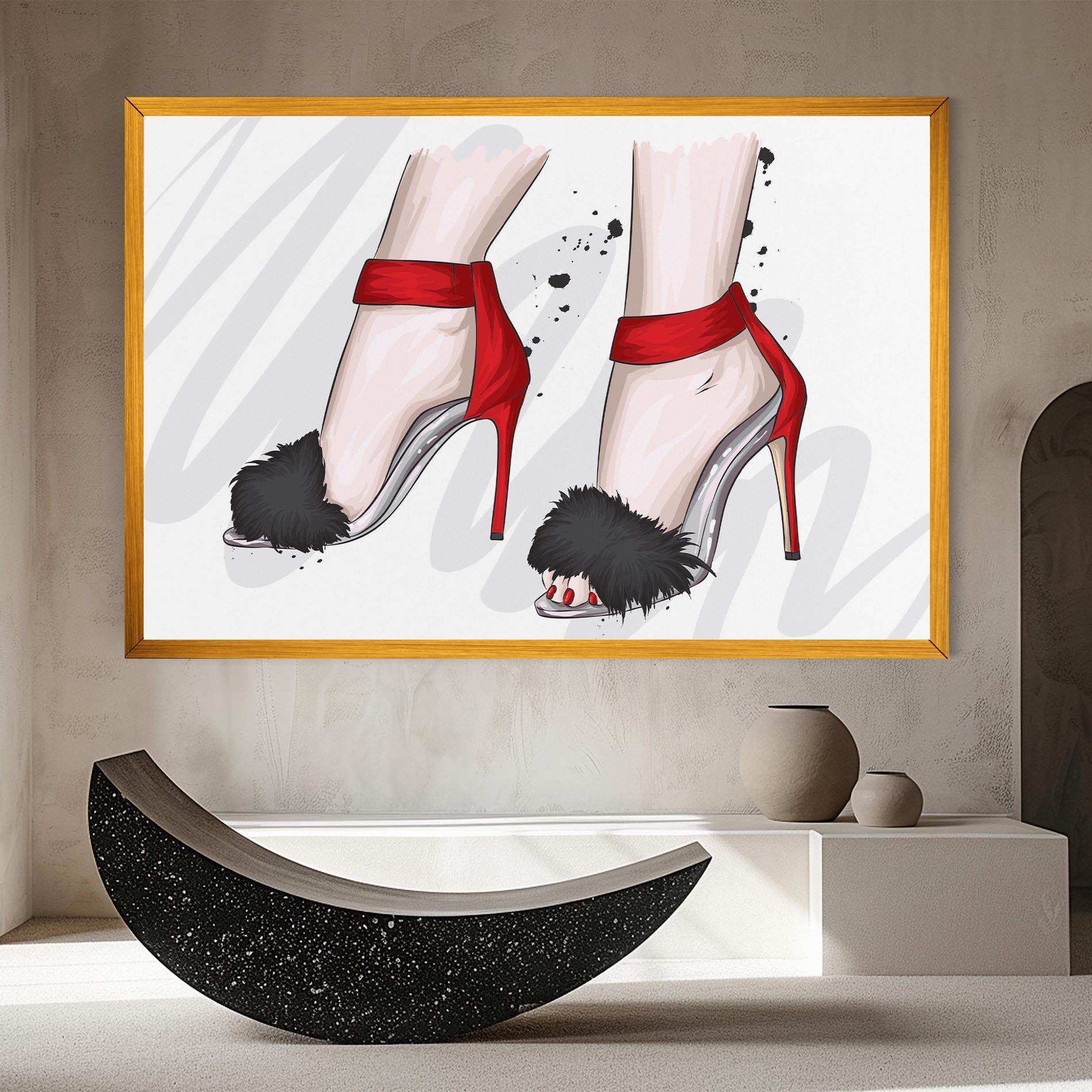 Картина на платно Black Red Heels mockup 8